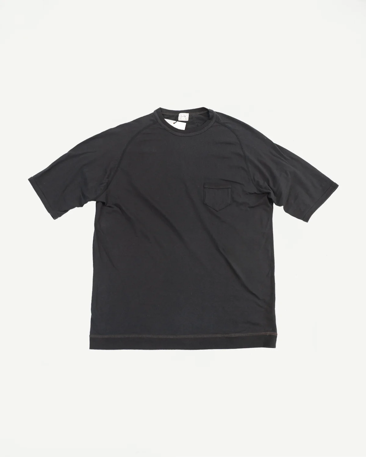 LRC1120 - Supima Cotton Freedom Sleeve Pocket Crew - Royal Black