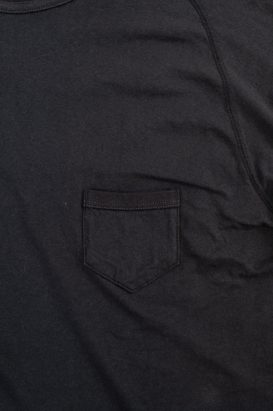 LRC1120 - Supima Cotton Freedom Sleeve Pocket Crew - Royal Black - Image 3