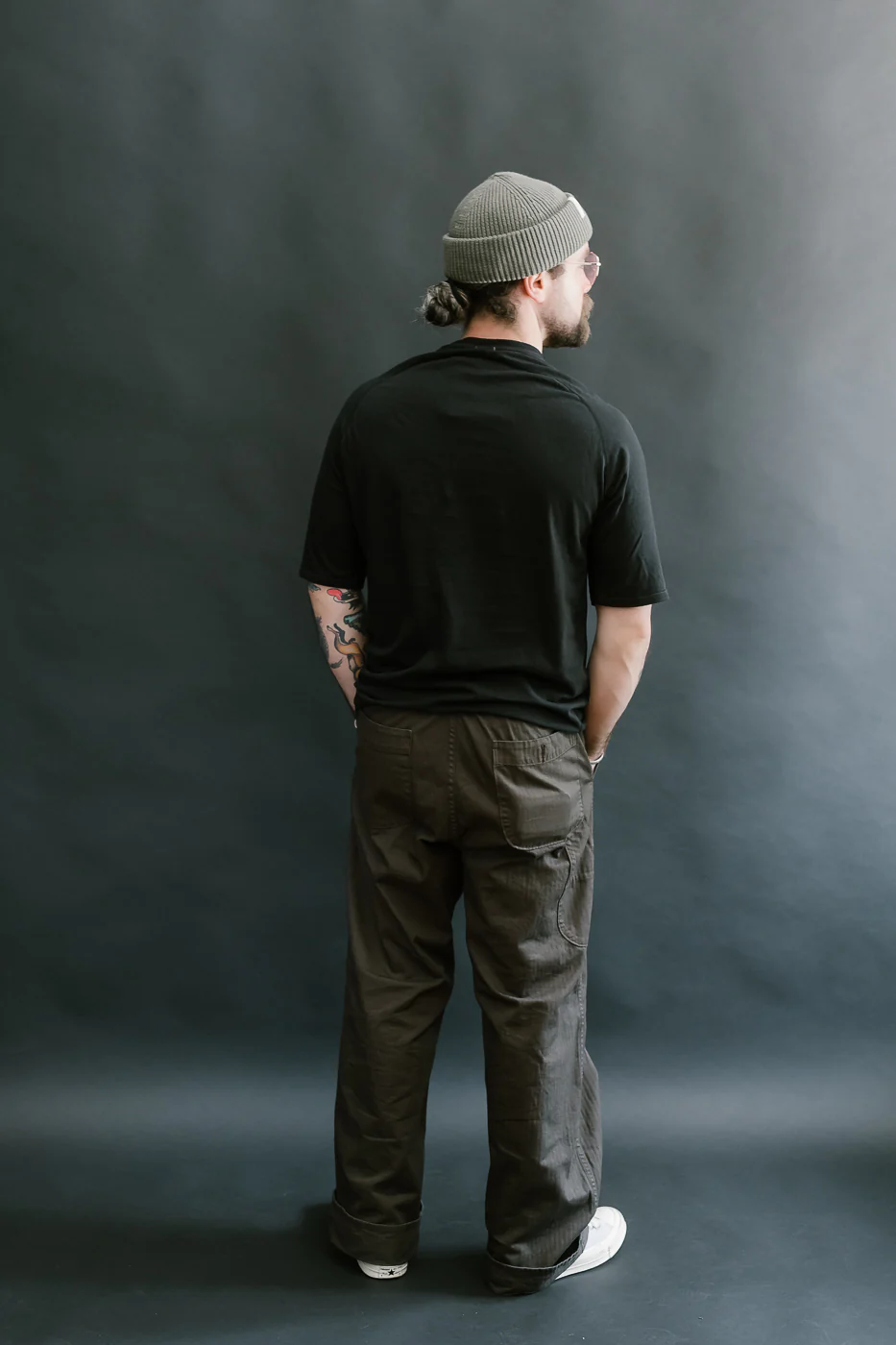 LRC1120 - Supima Cotton Freedom Sleeve Pocket Crew - Royal Black - Image 8