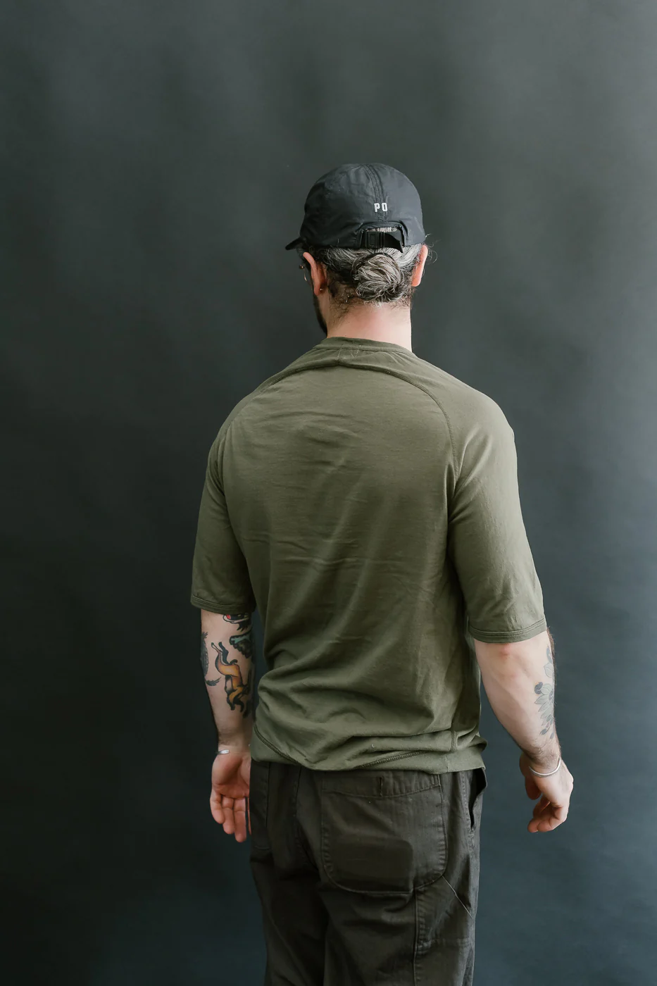LRC1121 - Supima Cotton Freedom Sleeve Crew - Antique Olive - Image 11