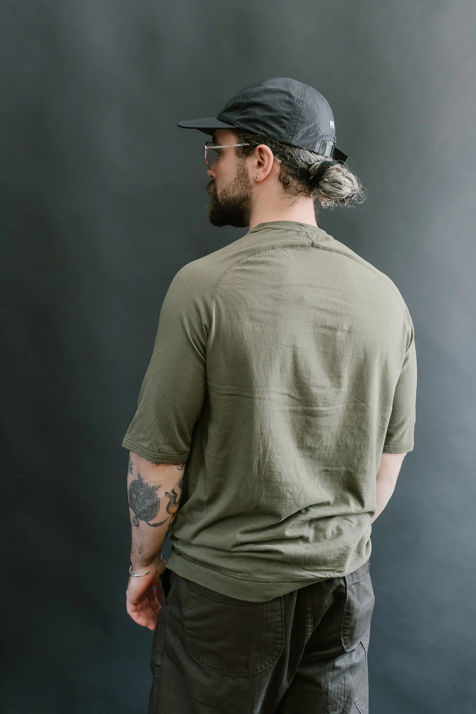 LRC1121 - Supima Cotton Freedom Sleeve Crew - Antique Olive - Image 12