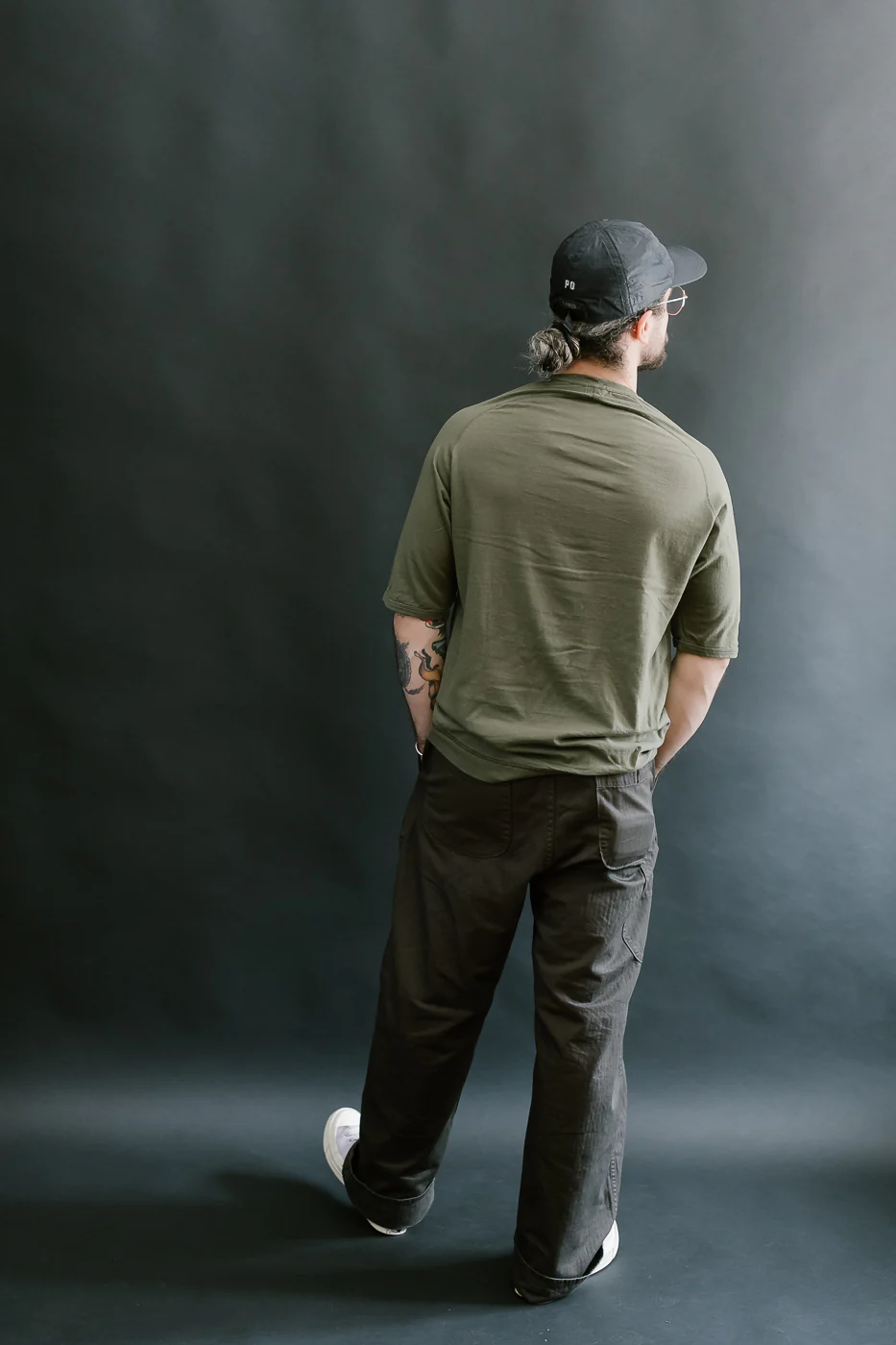 LRC1121 - Supima Cotton Freedom Sleeve Crew - Antique Olive - Image 8