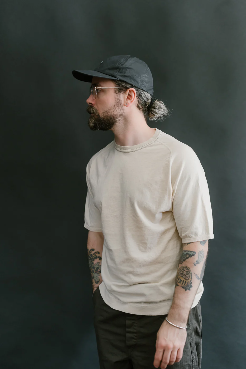 LRC1121 - Supima Cotton Freedom Sleeve Crew - Old Ivory - Image 14