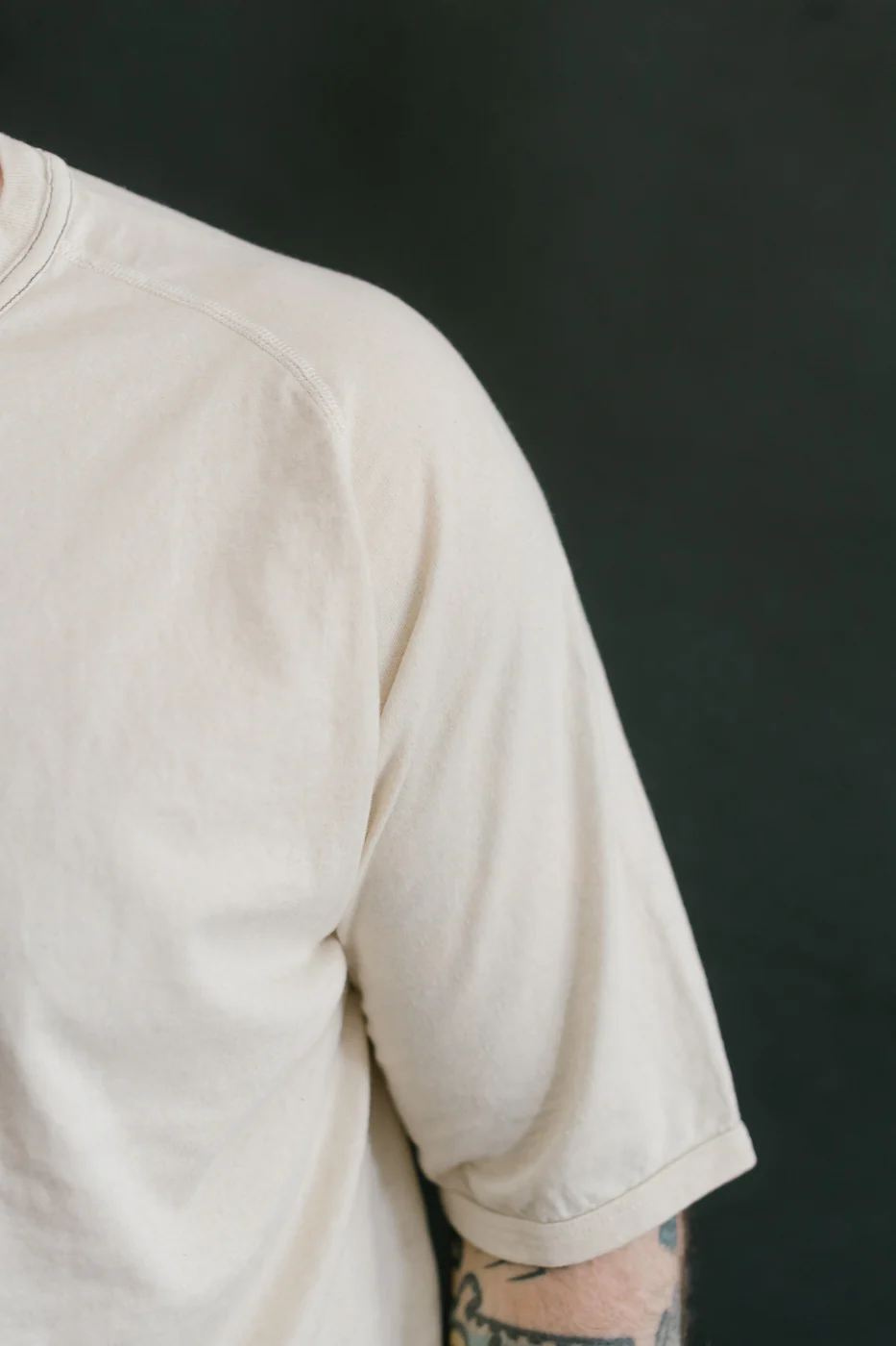 LRC1121 - Supima Cotton Freedom Sleeve Crew - Old Ivory - Image 16