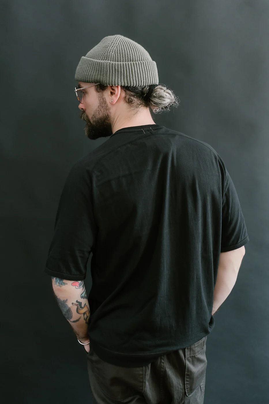 LRC1121 - Supima Cotton Freedom Sleeve Crew - Royal Black - Image 13