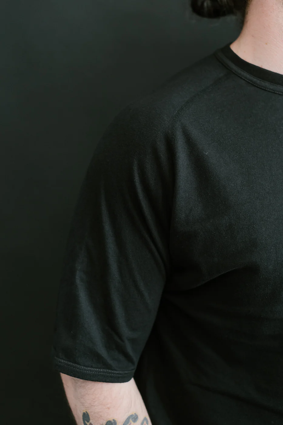 LRC1121 - Supima Cotton Freedom Sleeve Crew - Royal Black - Image 20