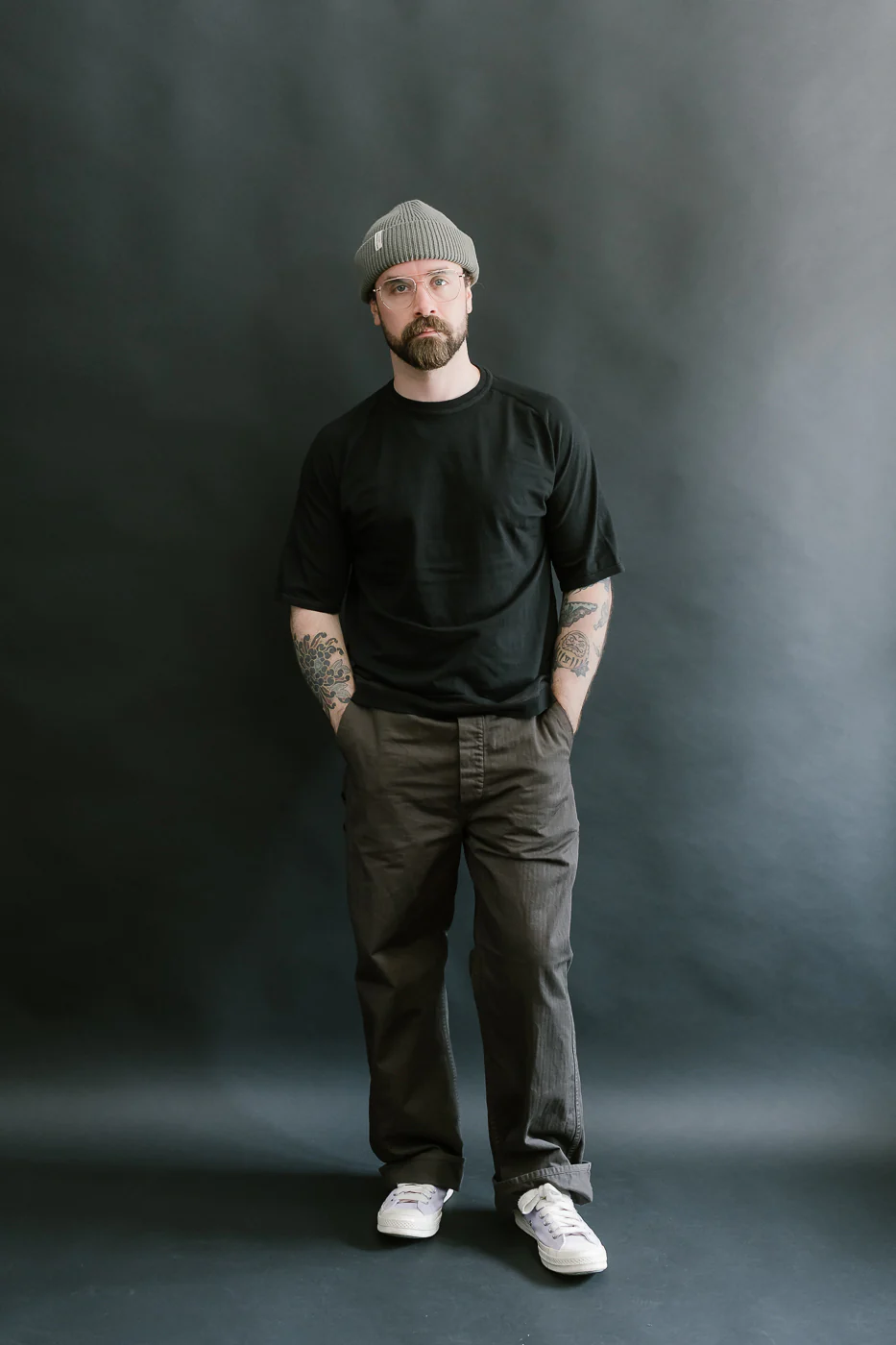 LRC1121 - Supima Cotton Freedom Sleeve Crew - Royal Black - Image 7