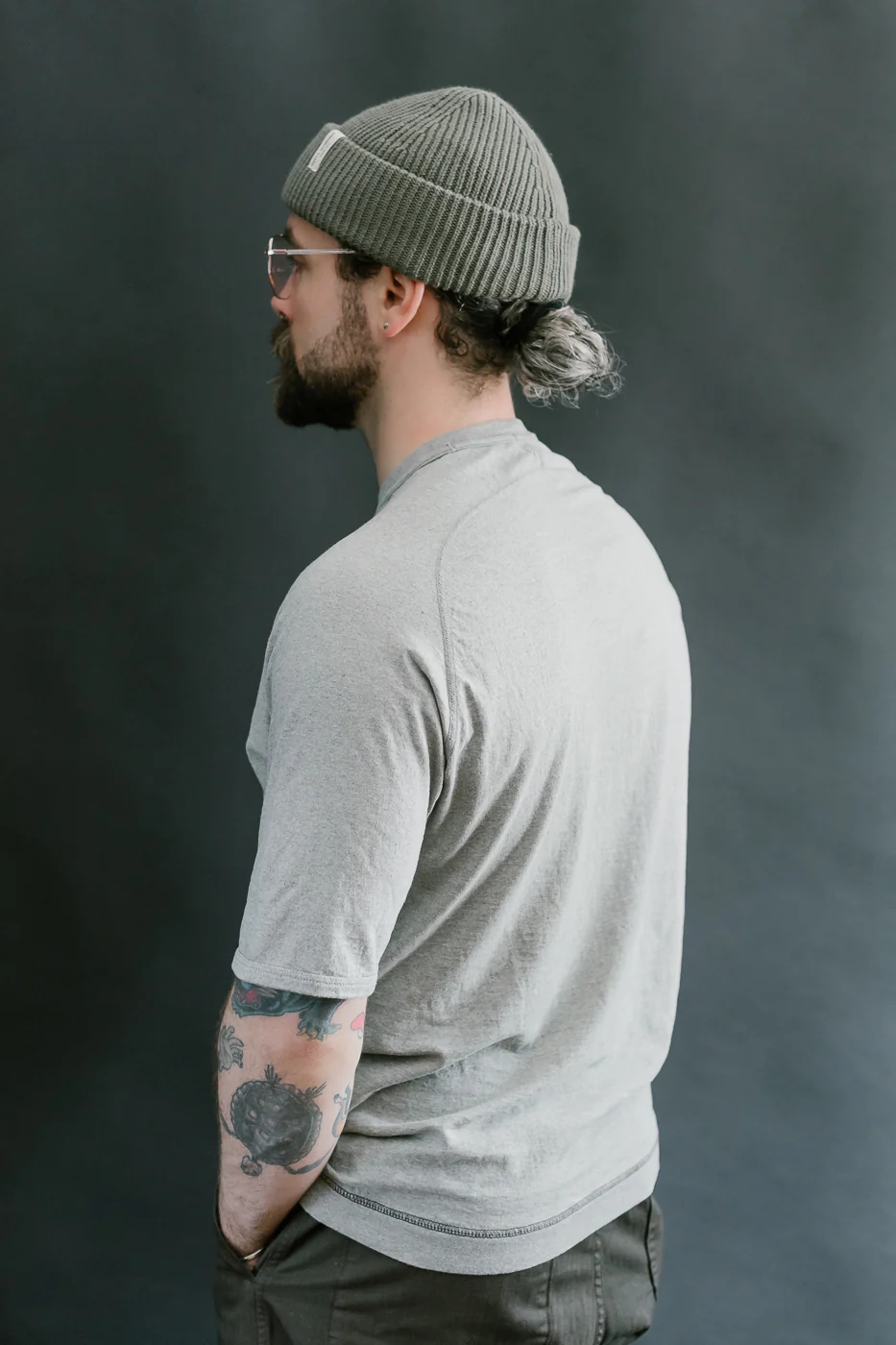 LRC1121 - Supima Cotton Freedom Sleeve Crew - Vintage Grey - Image 12