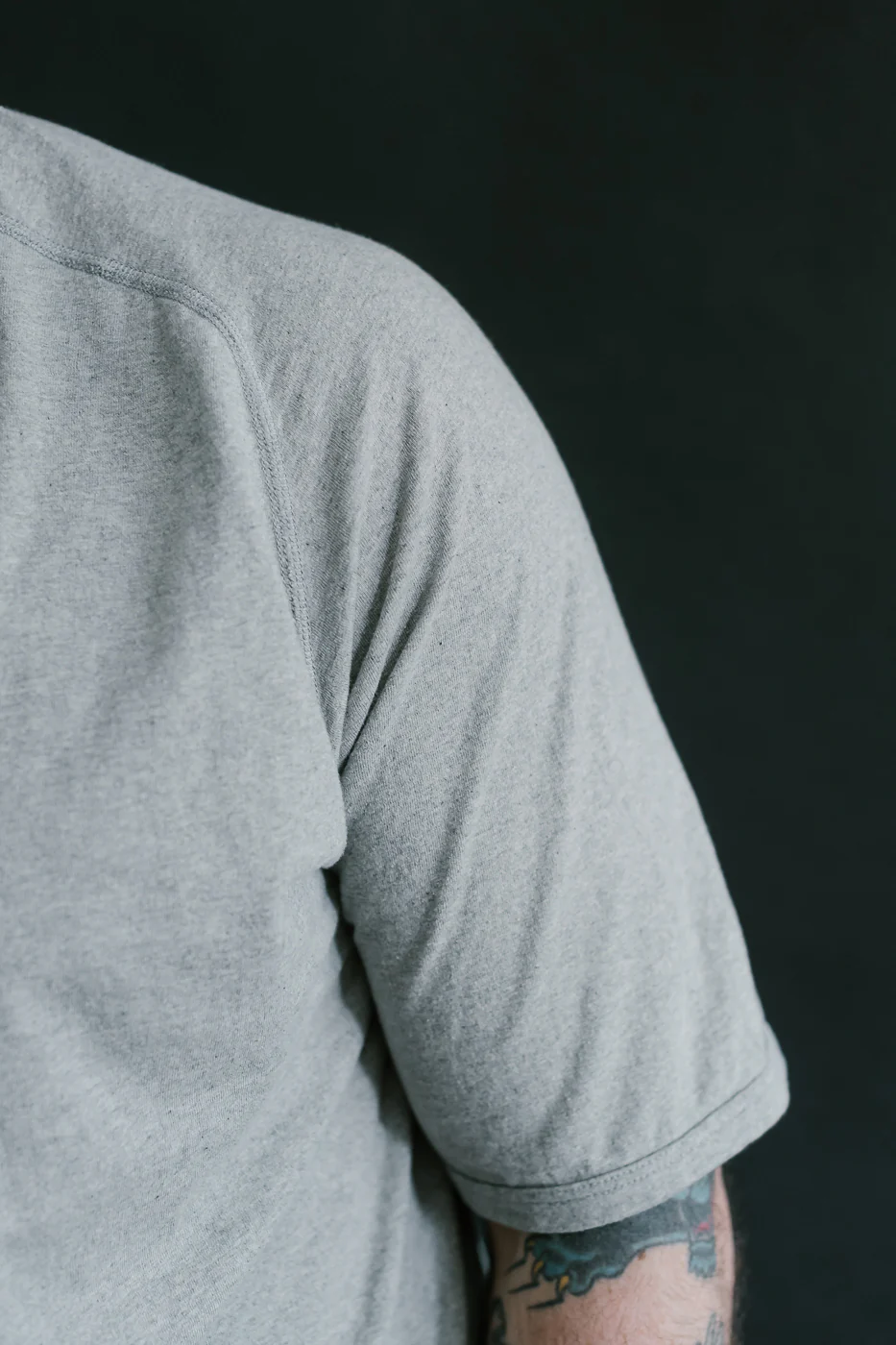 LRC1121 - Supima Cotton Freedom Sleeve Crew - Vintage Grey - Image 15