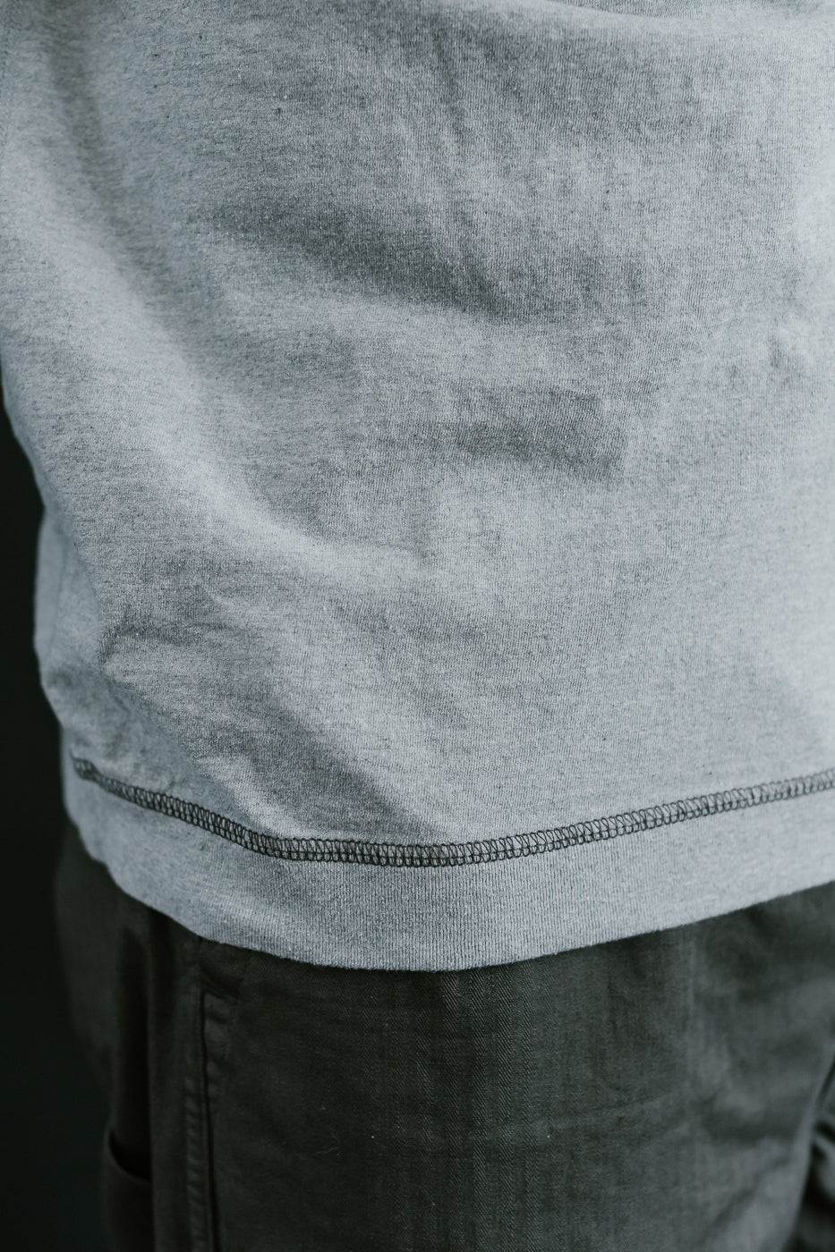 LRC1121 - Supima Cotton Freedom Sleeve Crew - Vintage Grey - Image 18
