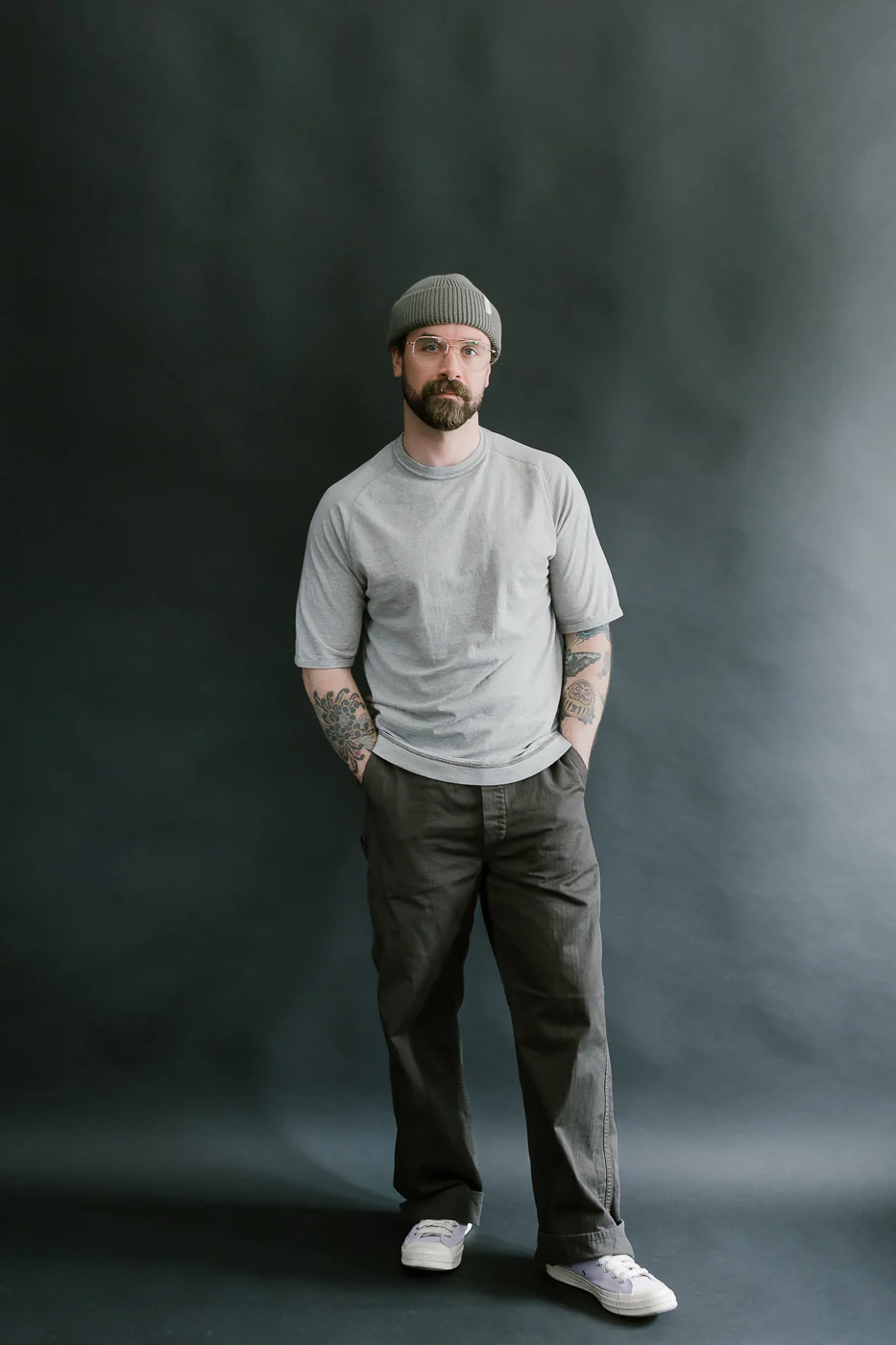 LRC1121 - Supima Cotton Freedom Sleeve Crew - Vintage Grey - Image 6