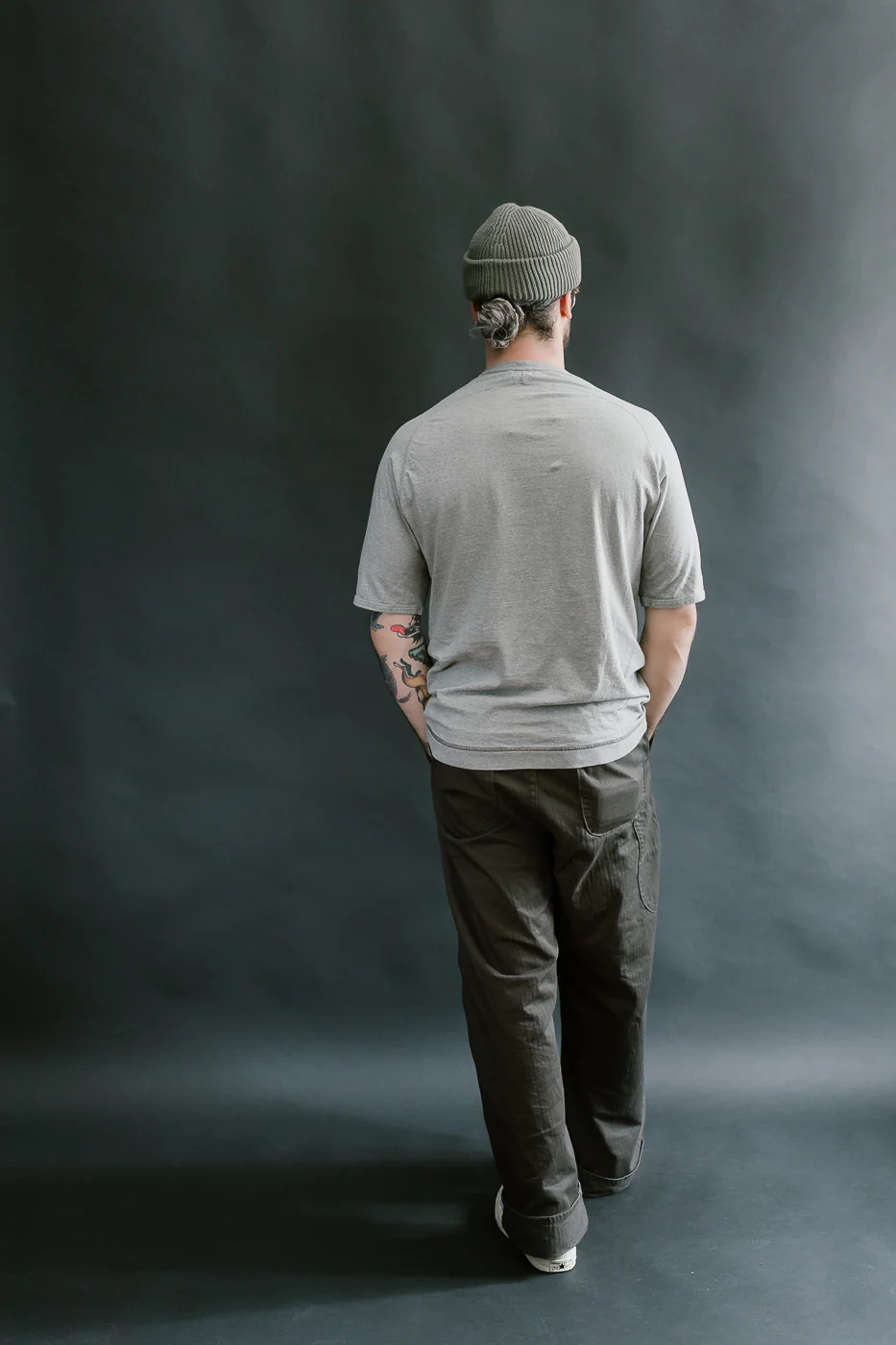 LRC1121 - Supima Cotton Freedom Sleeve Crew - Vintage Grey - Image 8