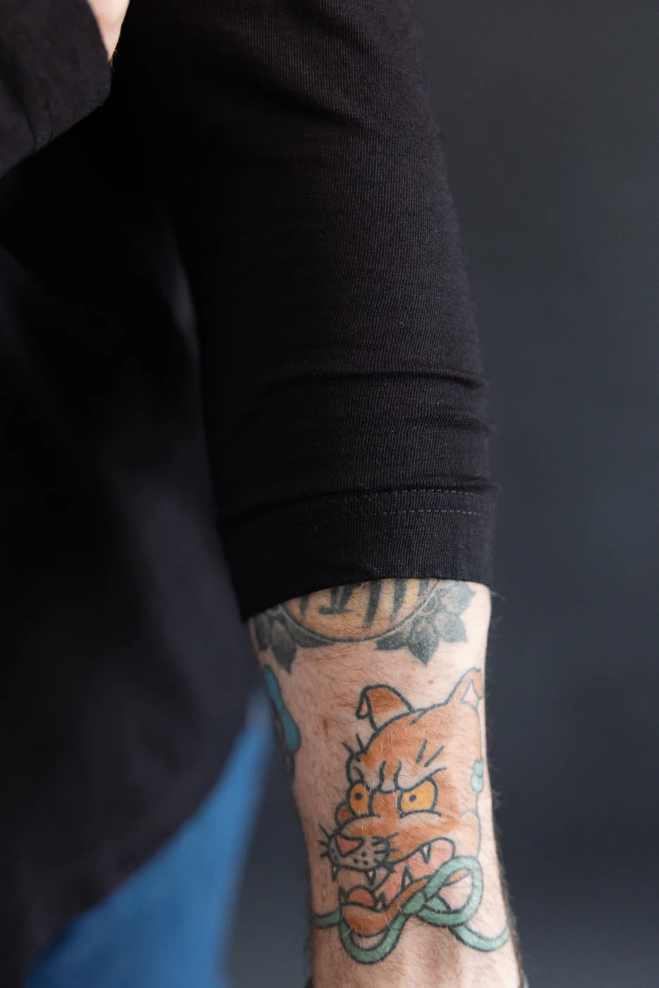 LS-5011-IDBK - Jersey Crew Neck Long Sleeve T-shirt - Black Indigo - Image 20