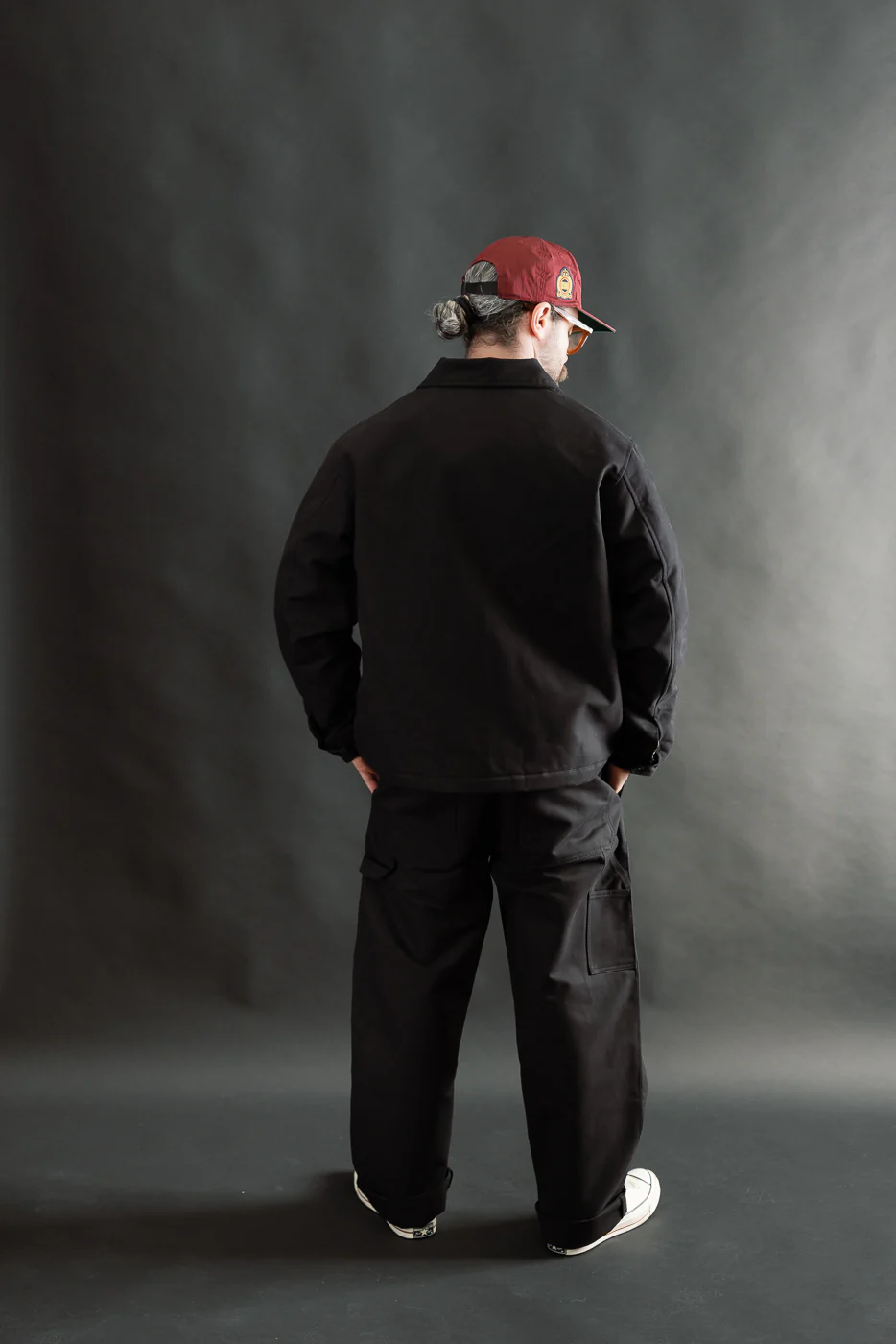M-A-001 - Dago Jacket Lined Nebraska Cotton - Black - Image 8