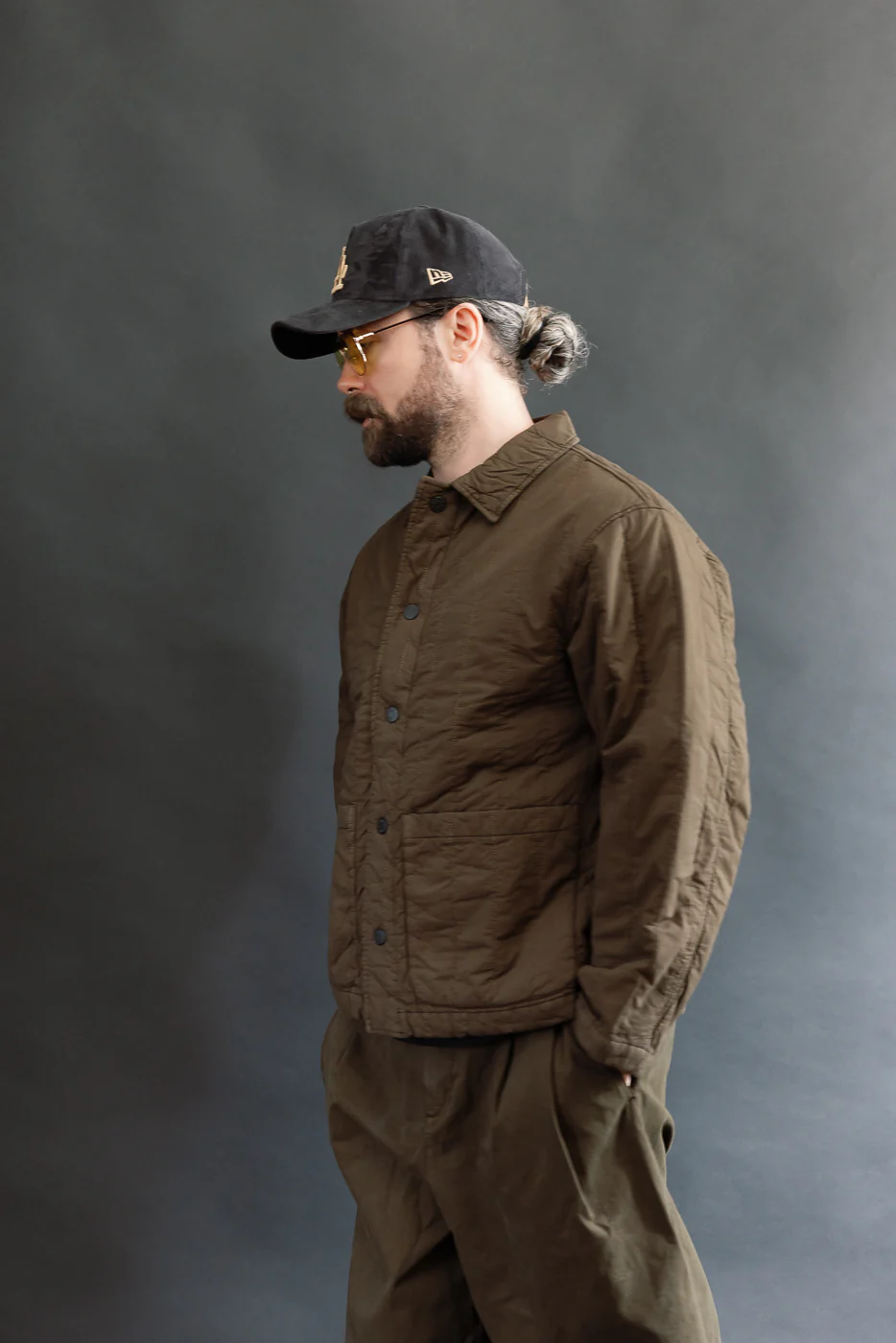 M-B-003 - Sonora Jacket Quilted Cotton - Java Brown - Image 13