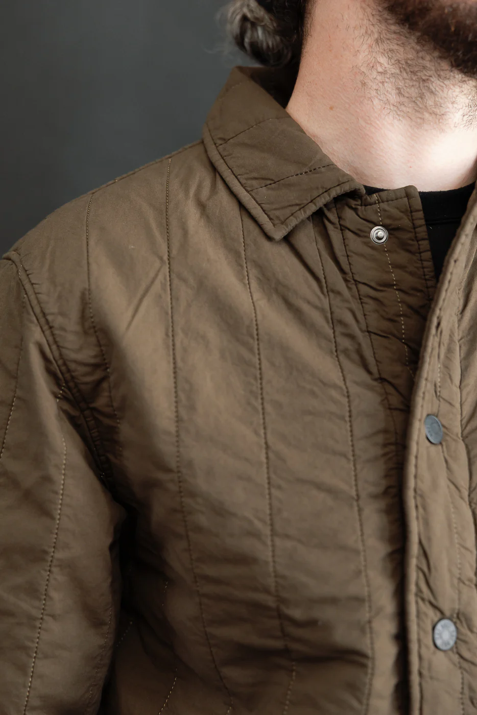 M-B-003 - Sonora Jacket Quilted Cotton - Java Brown - Image 16
