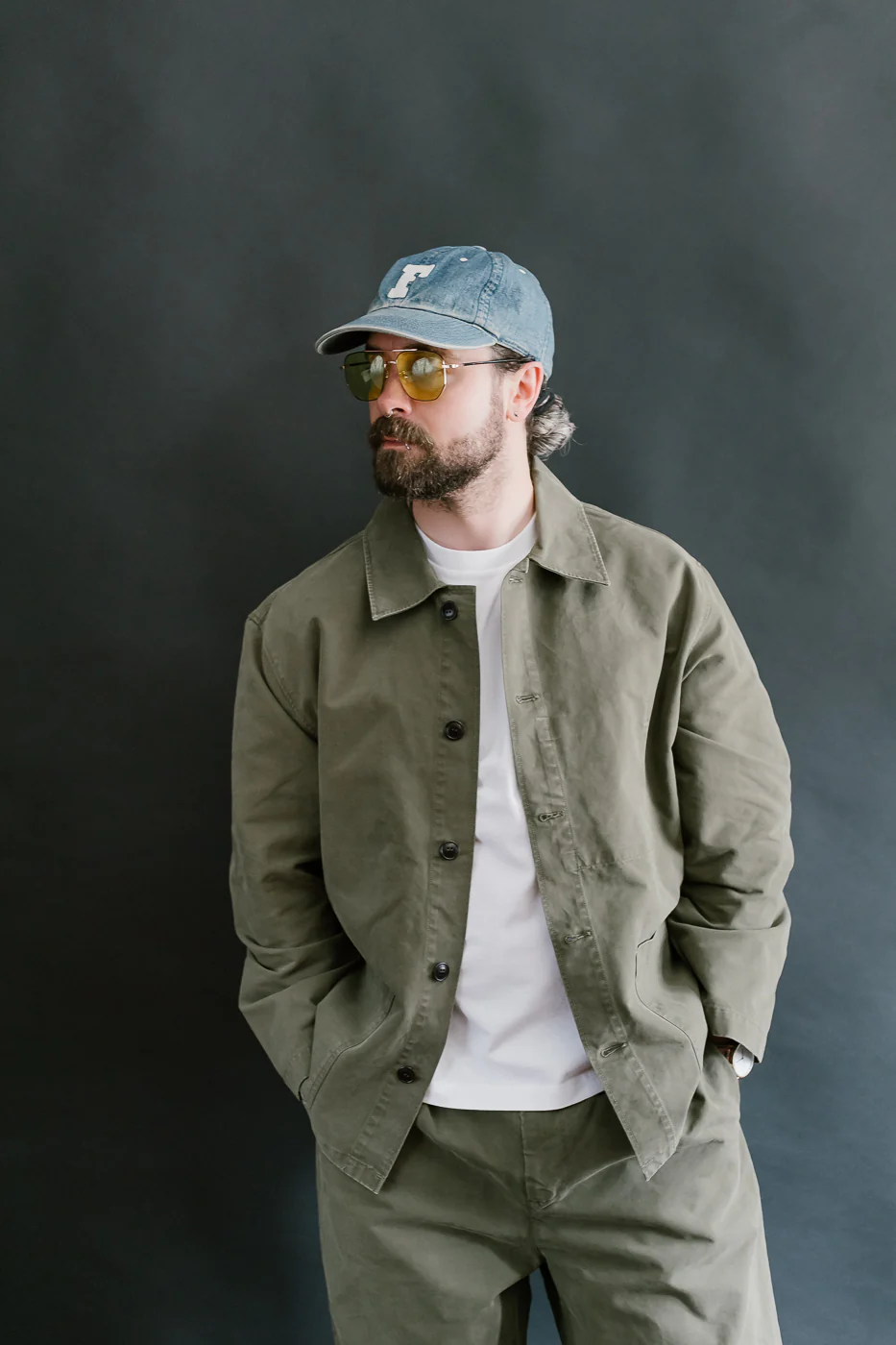 M-B-004 - Coach Jacket Nebraska Cotton - Fossil Green - Image 10