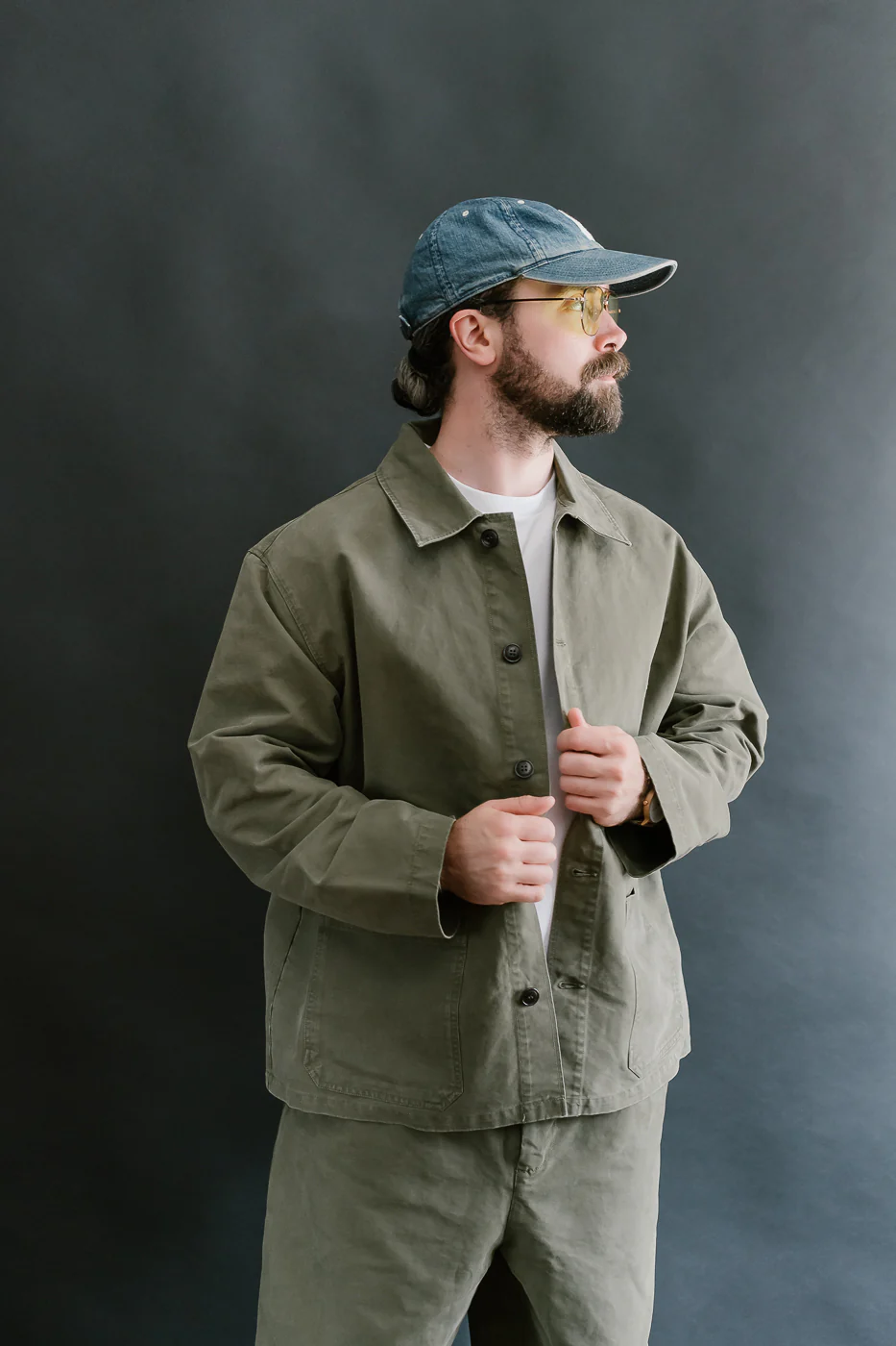 M-B-004 - Coach Jacket Nebraska Cotton - Fossil Green - Image 14
