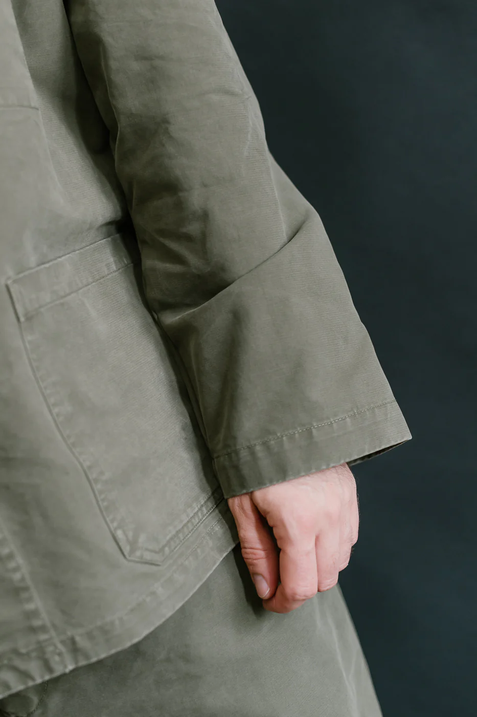 M-B-004 - Coach Jacket Nebraska Cotton - Fossil Green - Image 17