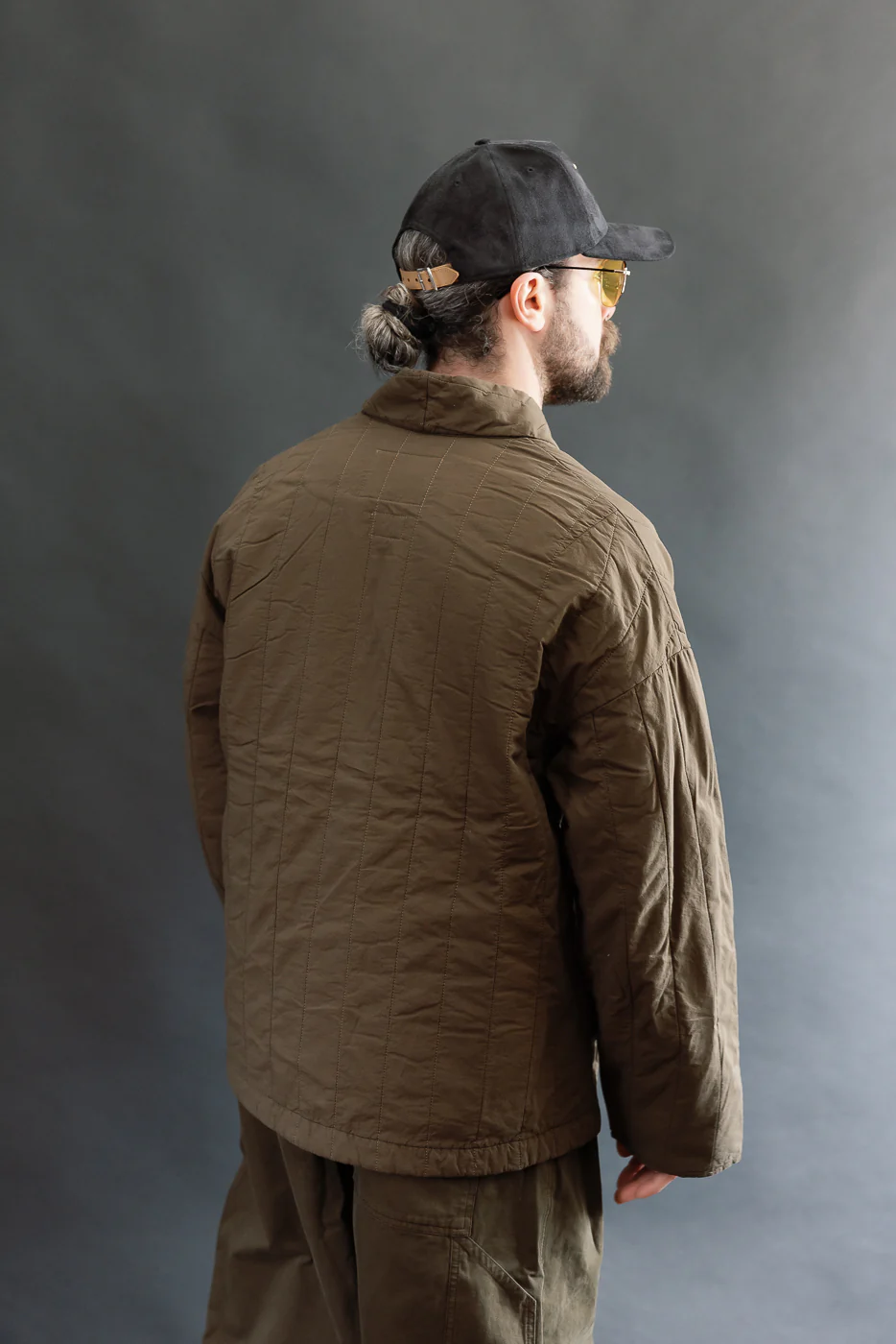 M-B-006 - Edo Jacket Quilted Cotton - Java Brown - Image 11