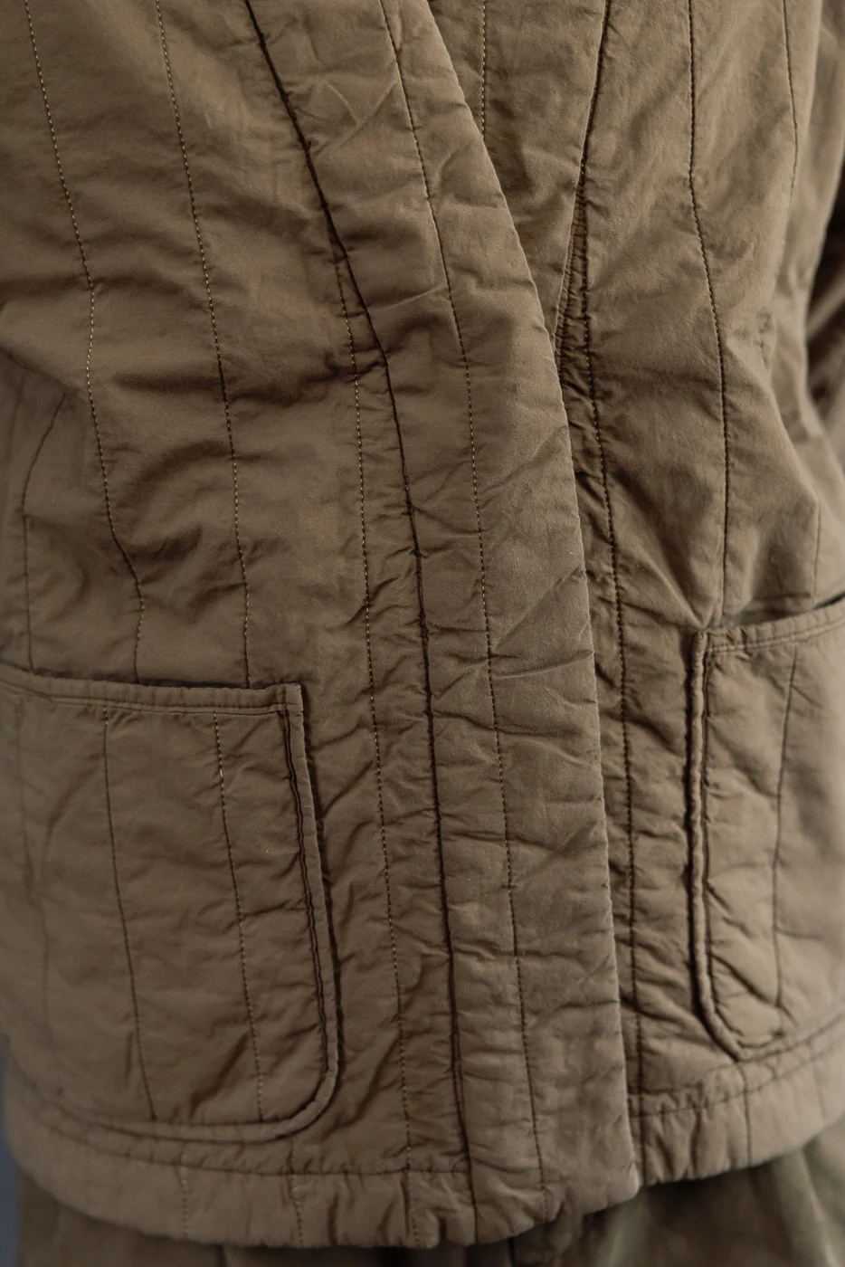 M-B-006 - Edo Jacket Quilted Cotton - Java Brown - Image 16
