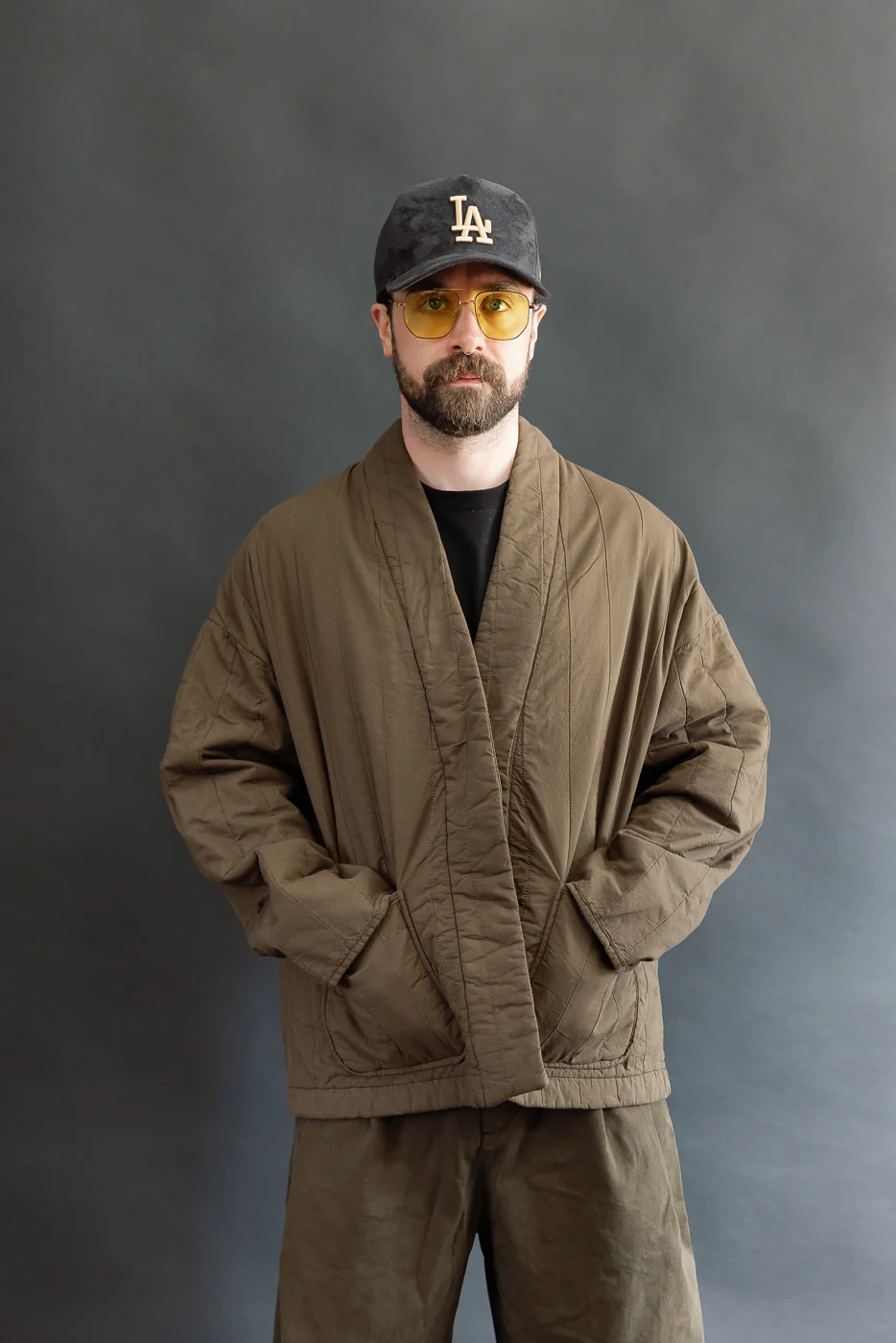 M-B-006 - Edo Jacket Quilted Cotton - Java Brown - Image 8