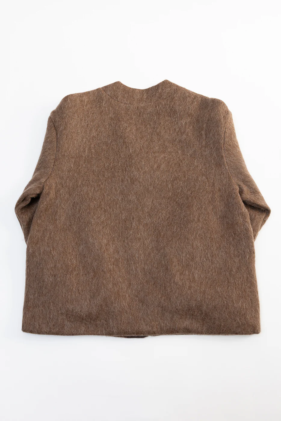M-B-007 - Basic Cardigan Mohair Fleece - Java Brown - Image 5