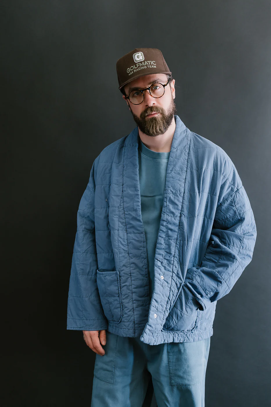 M-B-008 - Edo Jacket Cotton Quilt - Infinity Blue - Image 10