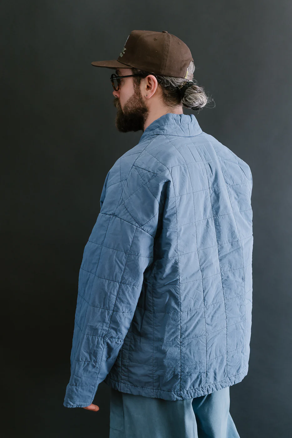 M-B-008 - Edo Jacket Cotton Quilt - Infinity Blue - Image 14