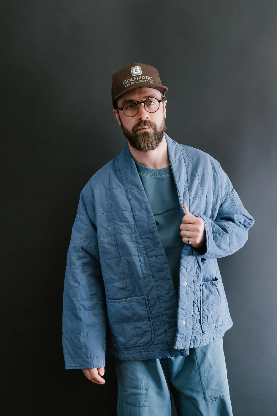 M-B-008 - Edo Jacket Cotton Quilt - Infinity Blue - Image 16