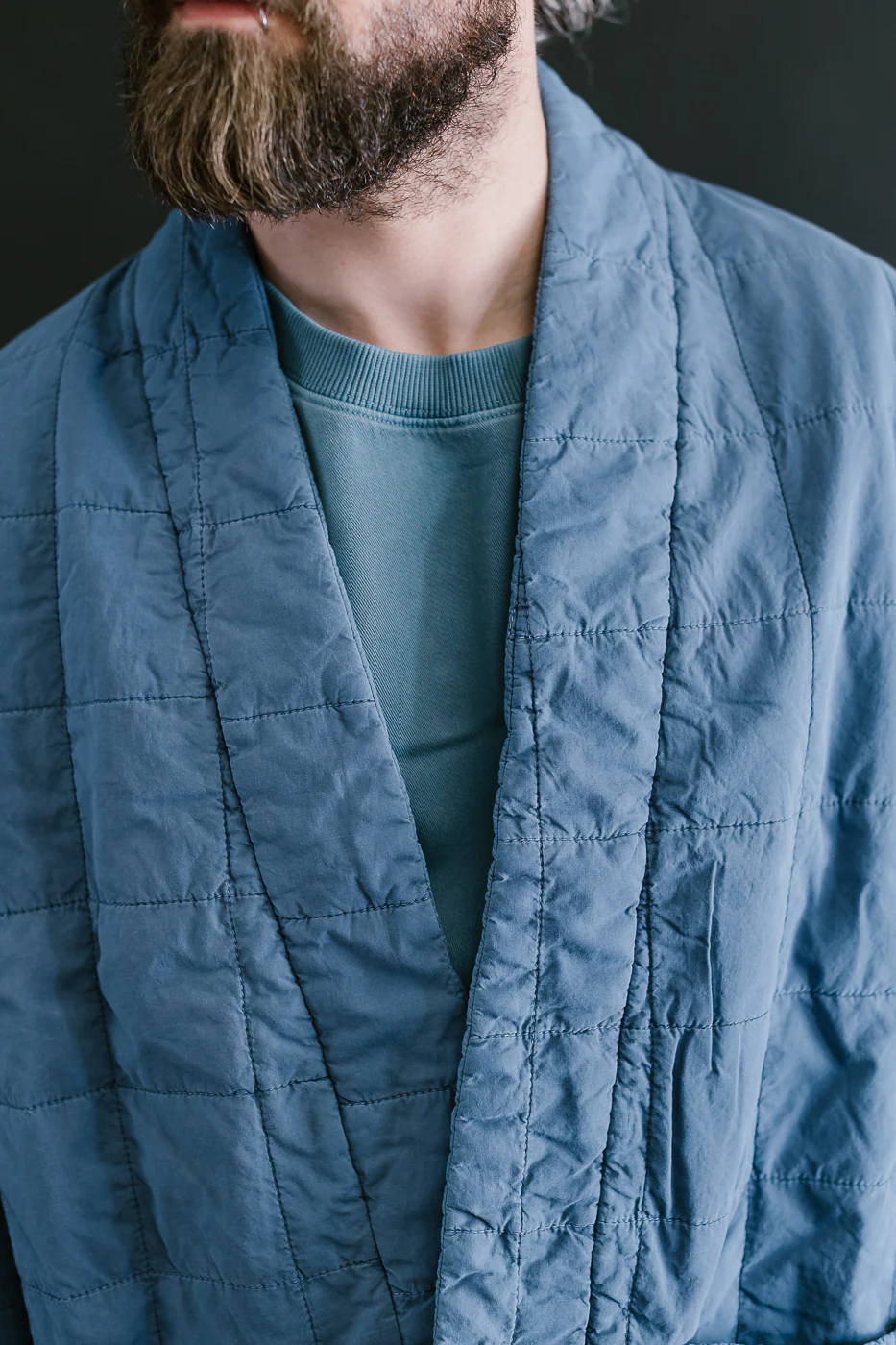 M-B-008 - Edo Jacket Cotton Quilt - Infinity Blue - Image 18