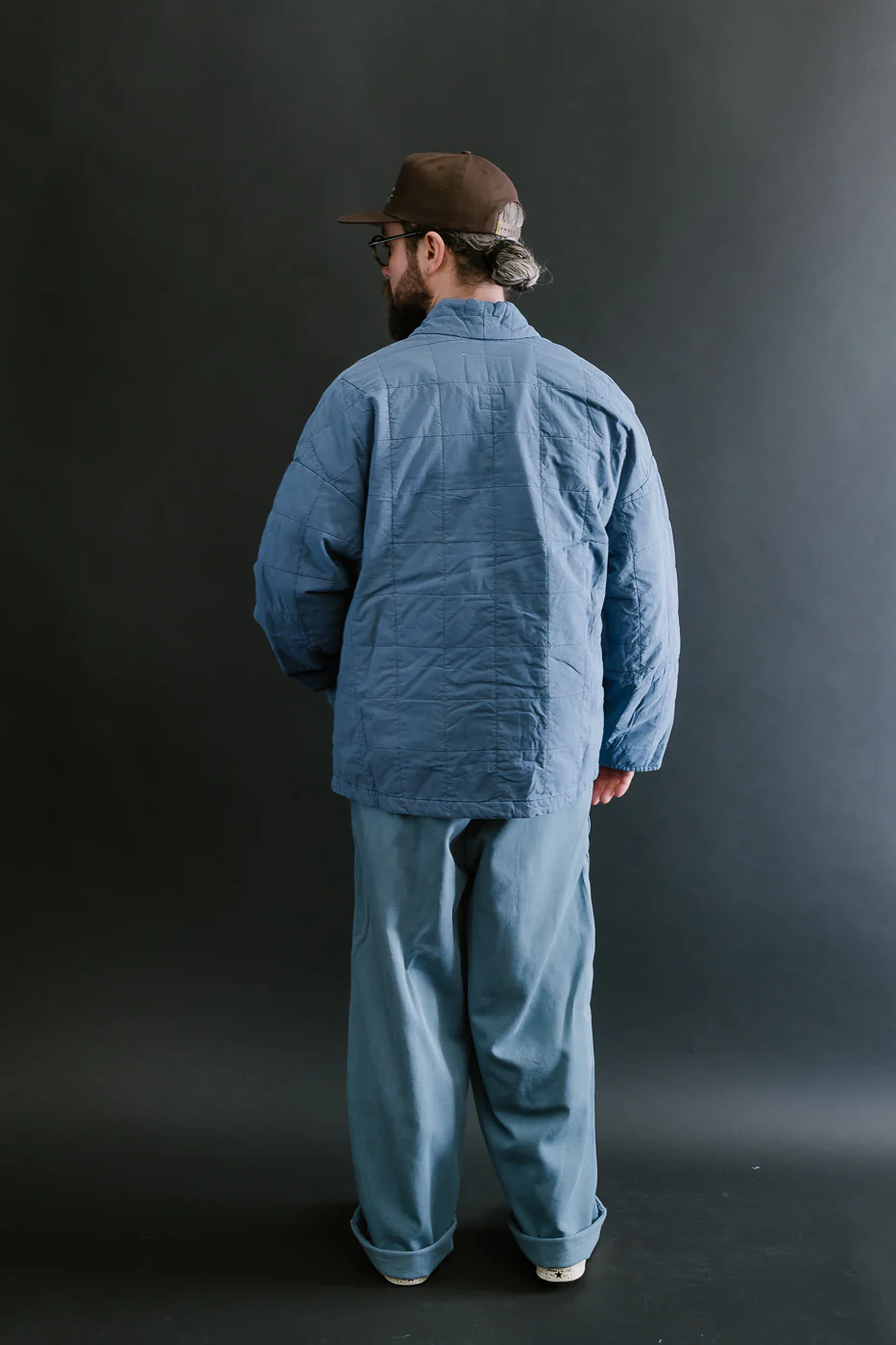 M-B-008 - Edo Jacket Cotton Quilt - Infinity Blue - Image 9