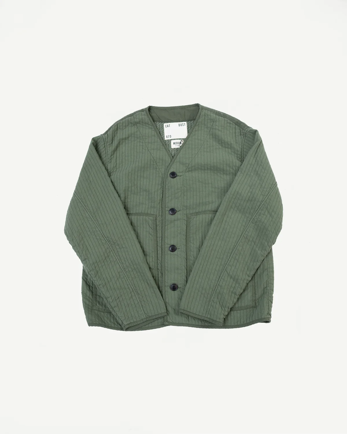 M-B-633 - Baseball Cardigan Armor Quilt Cotton - Litchen