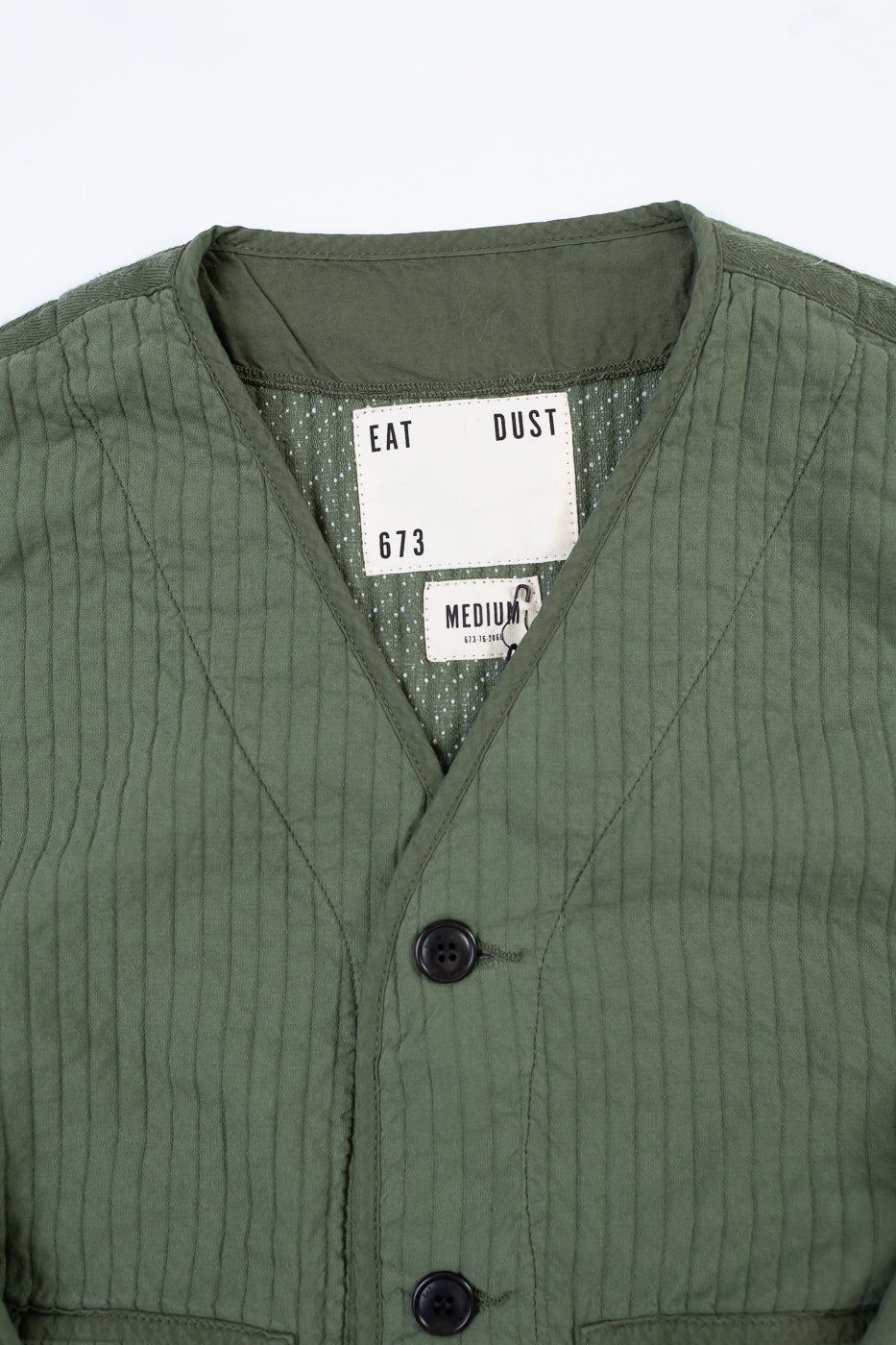 M-B-633 - Baseball Cardigan Armor Quilt Cotton - Litchen - Image 2