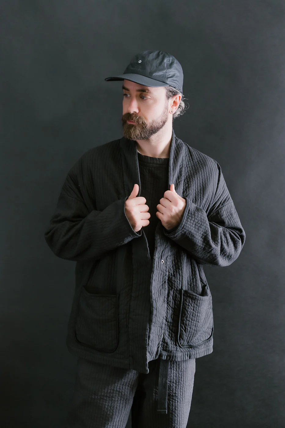 M-B-009 - Edo Jacket Armor Cotton - Asphalt - Image 11