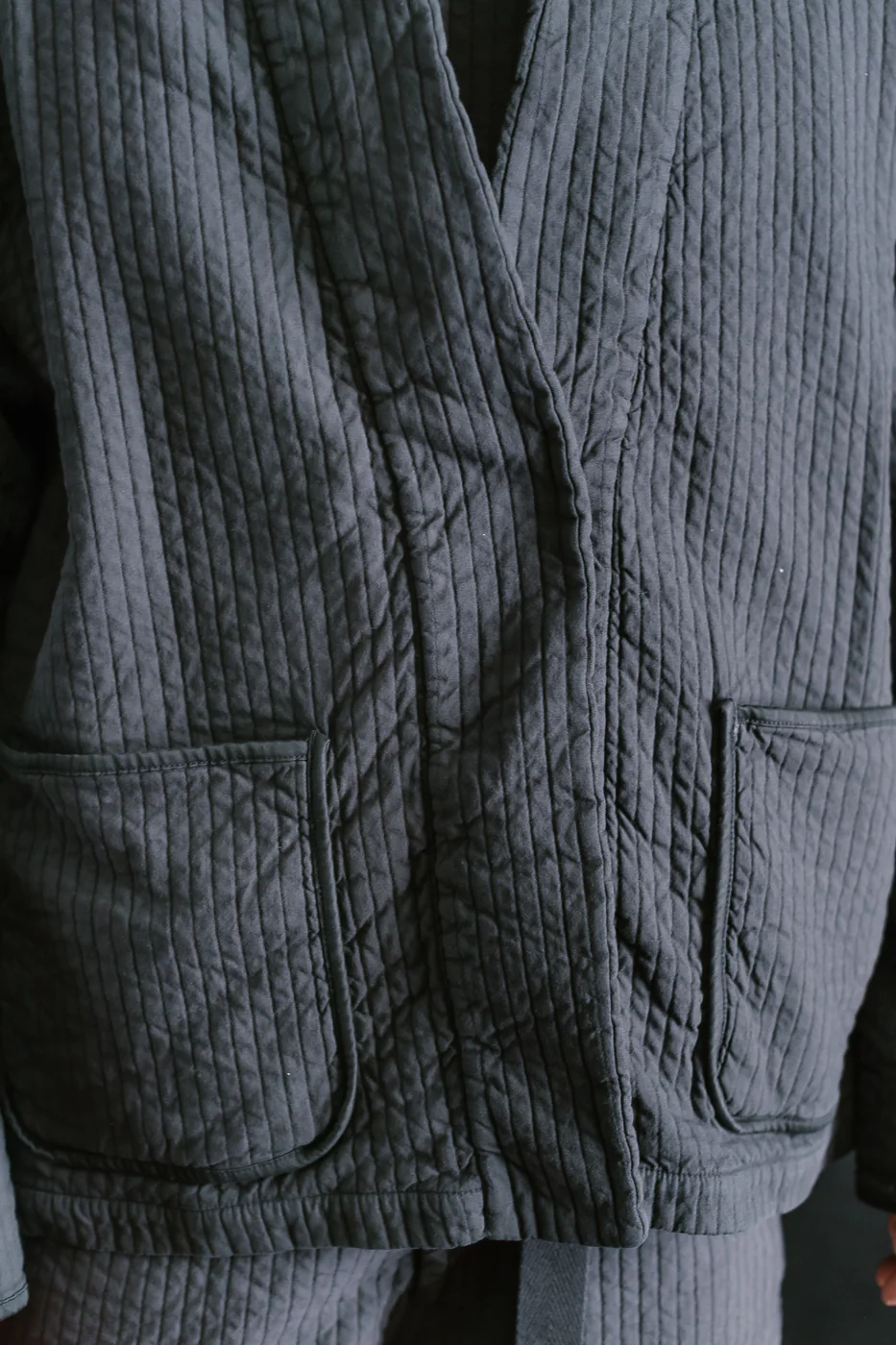 M-B-009 - Edo Jacket Armor Cotton - Asphalt - Image 19
