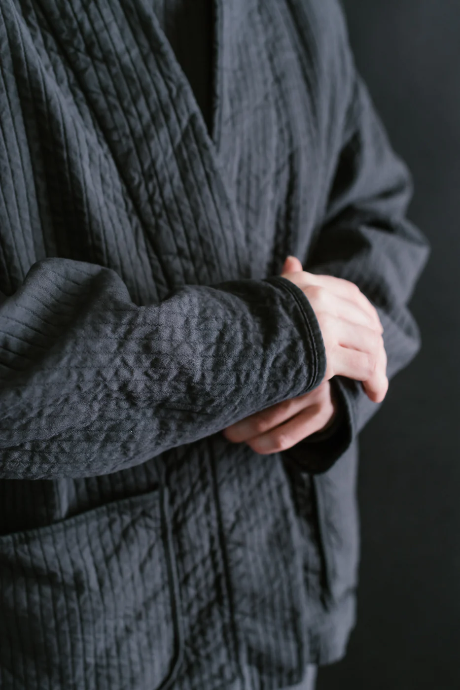 M-B-009 - Edo Jacket Armor Cotton - Asphalt - Image 21