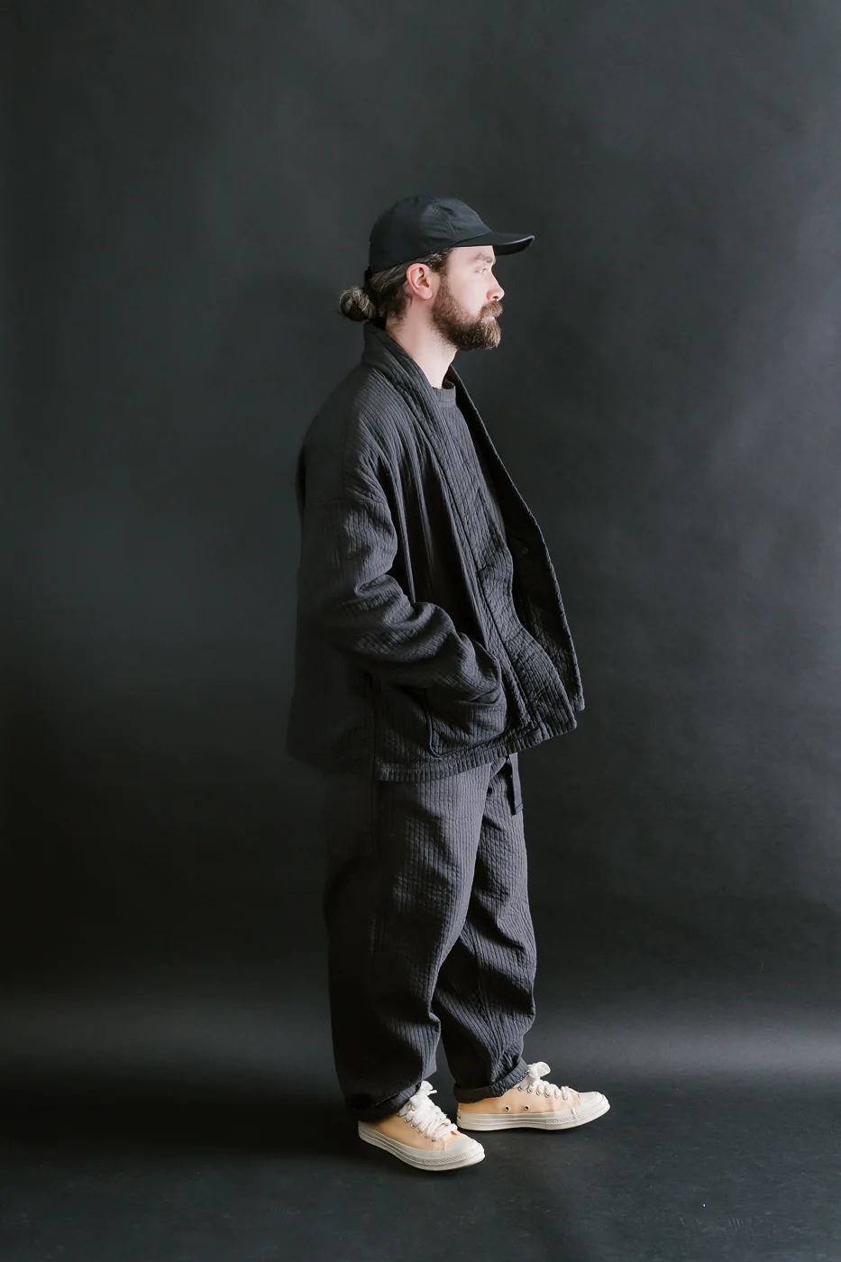 M-B-009 - Edo Jacket Armor Cotton - Asphalt - Image 9
