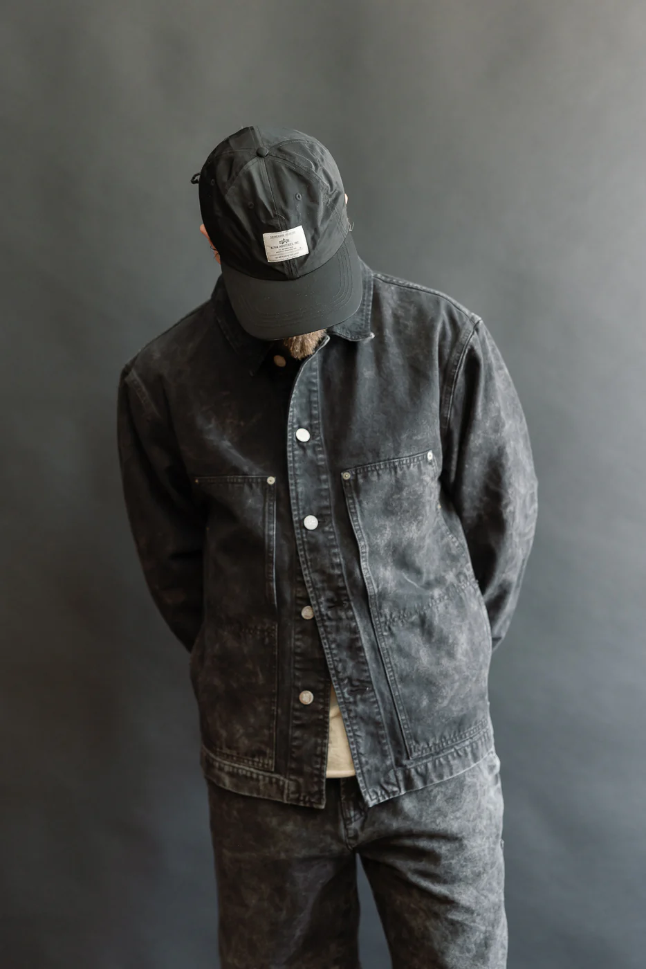 M-B-013 - Arizona Jacket Canvas - Asphalt - Image 19