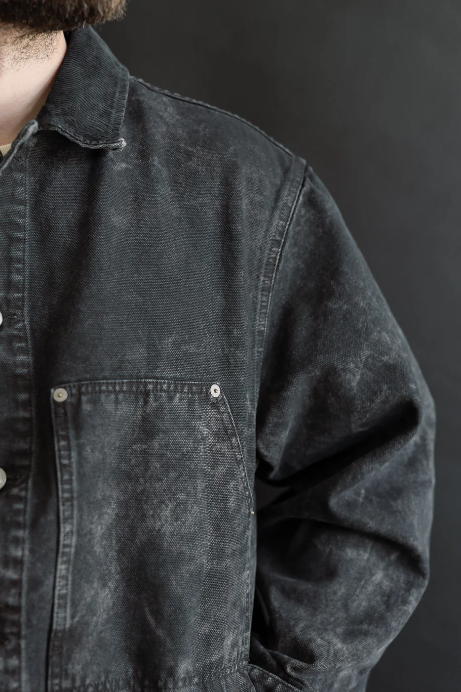 M-B-013 - Arizona Jacket Canvas - Asphalt - Image 25