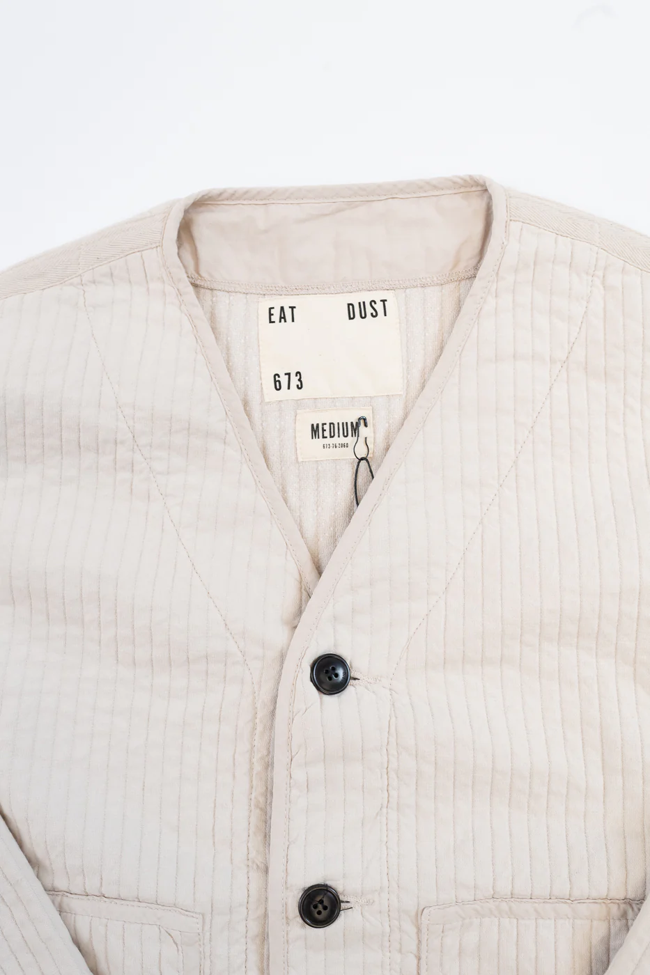 M-B-019 - Baseball Cardigan Armor Quilt Cotton - Shell - Image 2