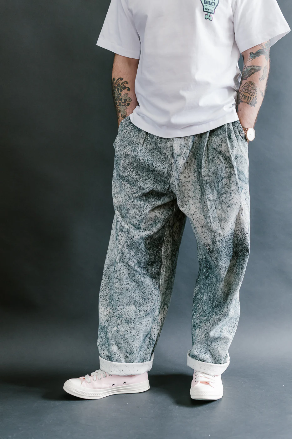 M-C-001 - Ambassador Pant Felino Cord - Beige, Ink - Image 16