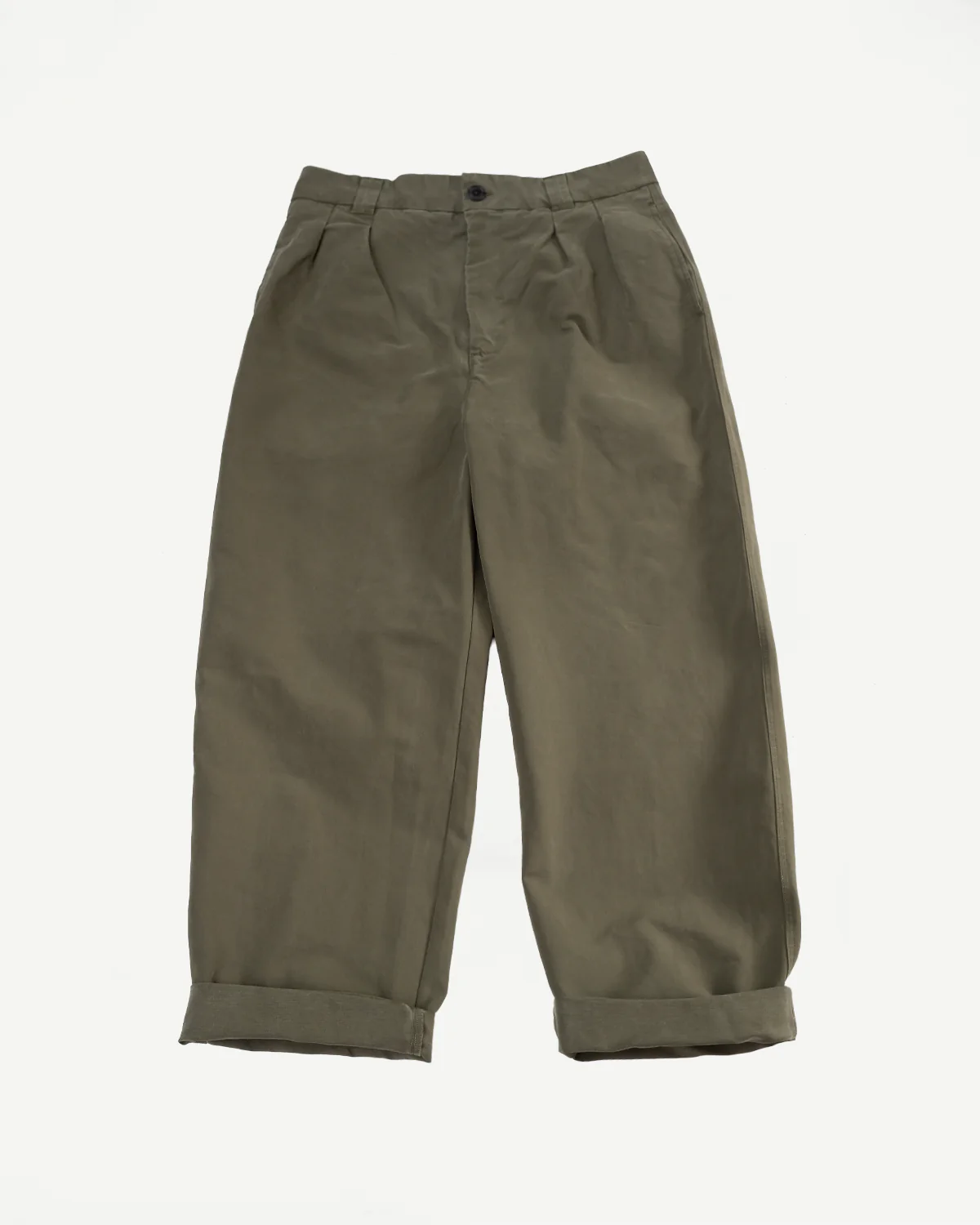M-C-003 - Officer Chino Nebraska Cotton - Fossil Green