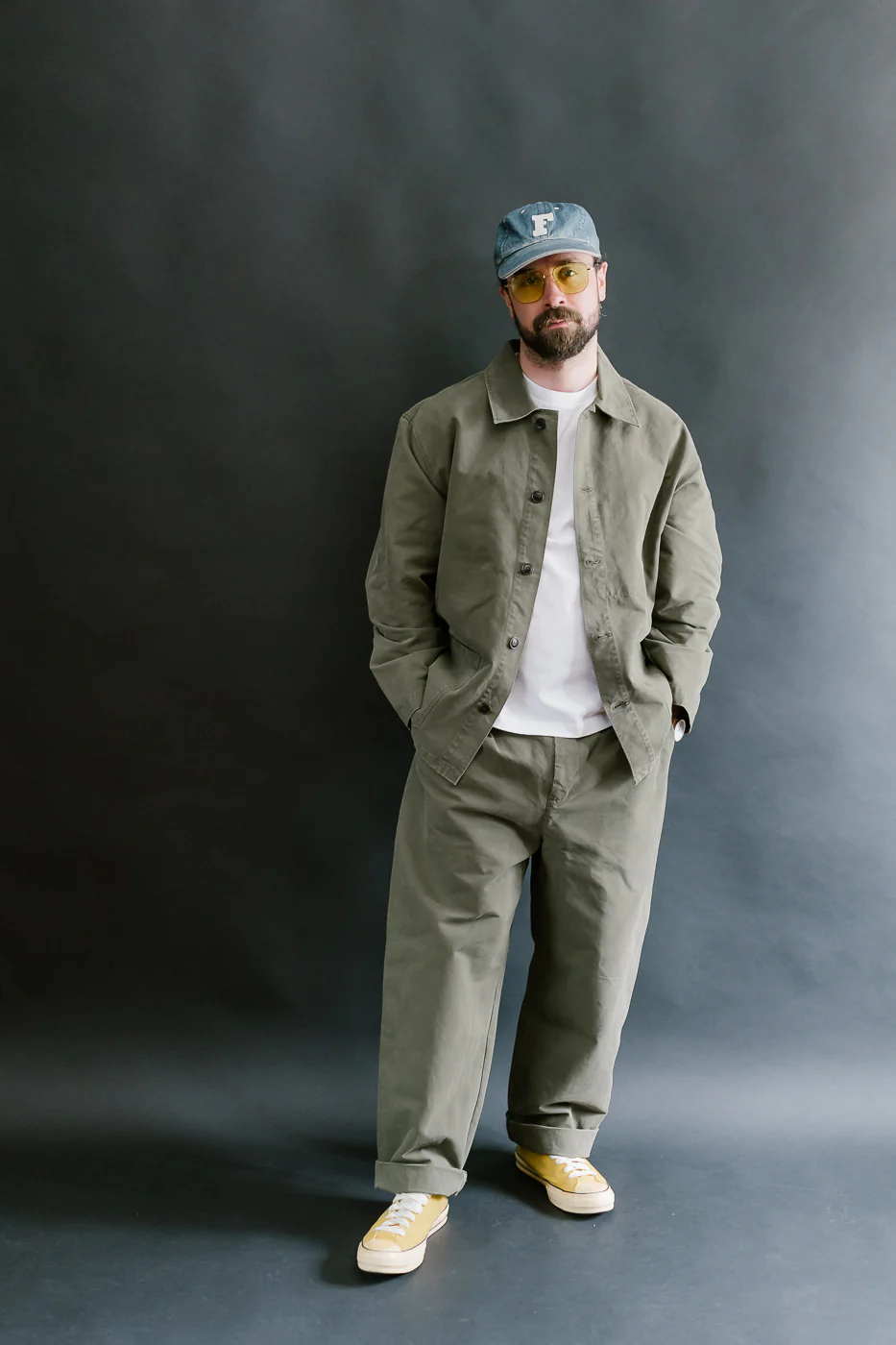 M-C-003 - Officer Chino Nebraska Cotton - Fossil Green - Image 7