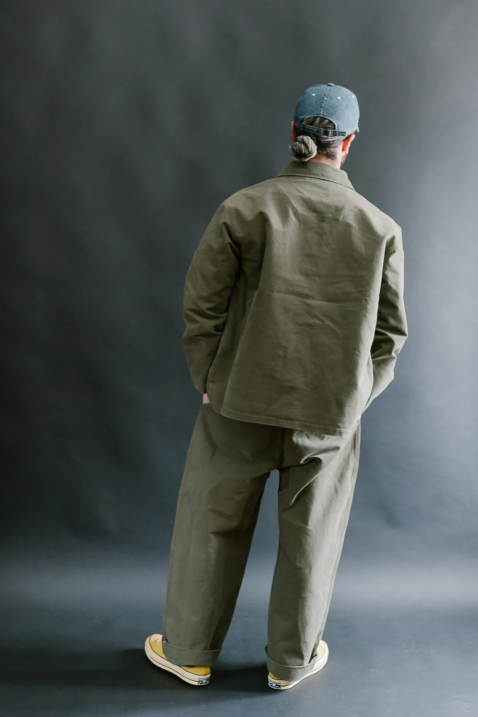 M-C-003 - Officer Chino Nebraska Cotton - Fossil Green - Image 9