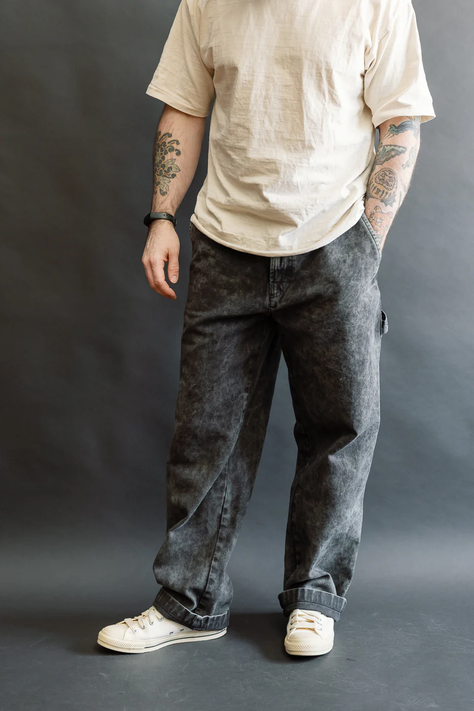 M-C-004 - Oakland Chino Canvas - Asphalt - Image 17