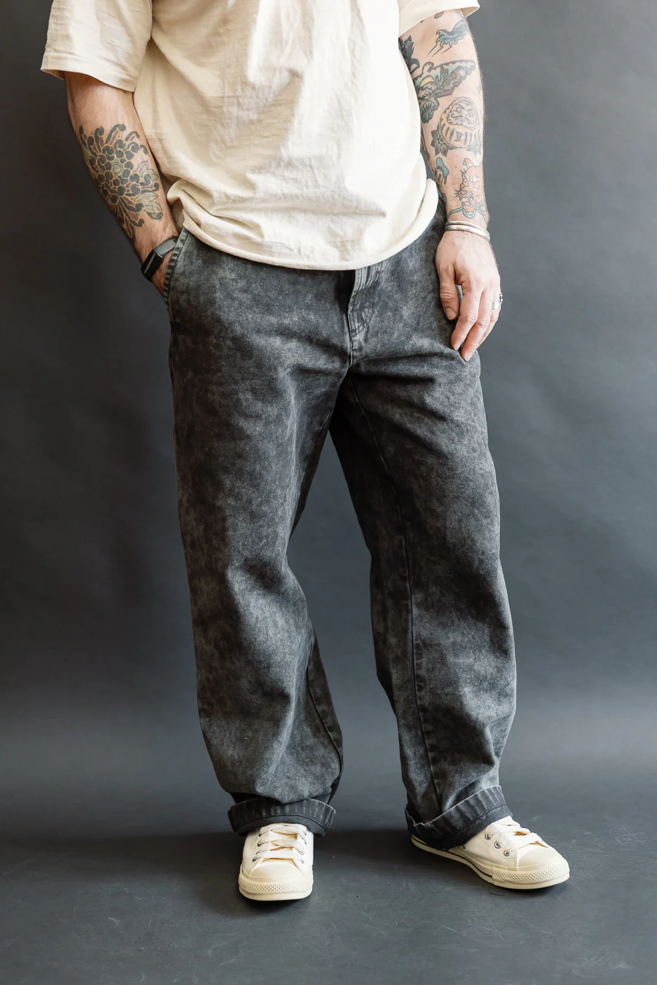 M-C-004 - Oakland Chino Canvas - Asphalt - Image 18