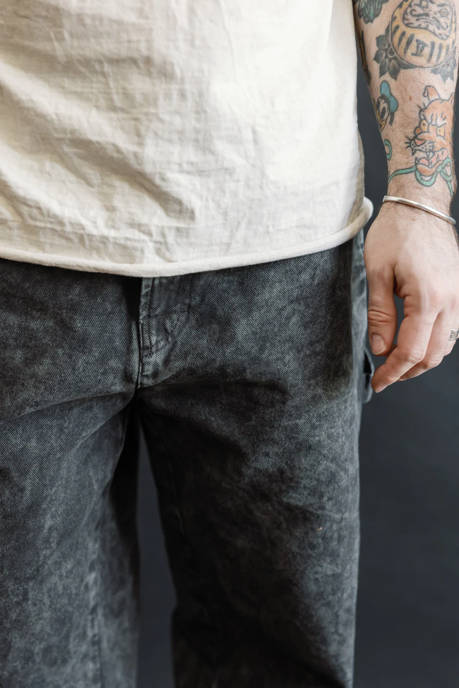 M-C-004 - Oakland Chino Canvas - Asphalt - Image 19