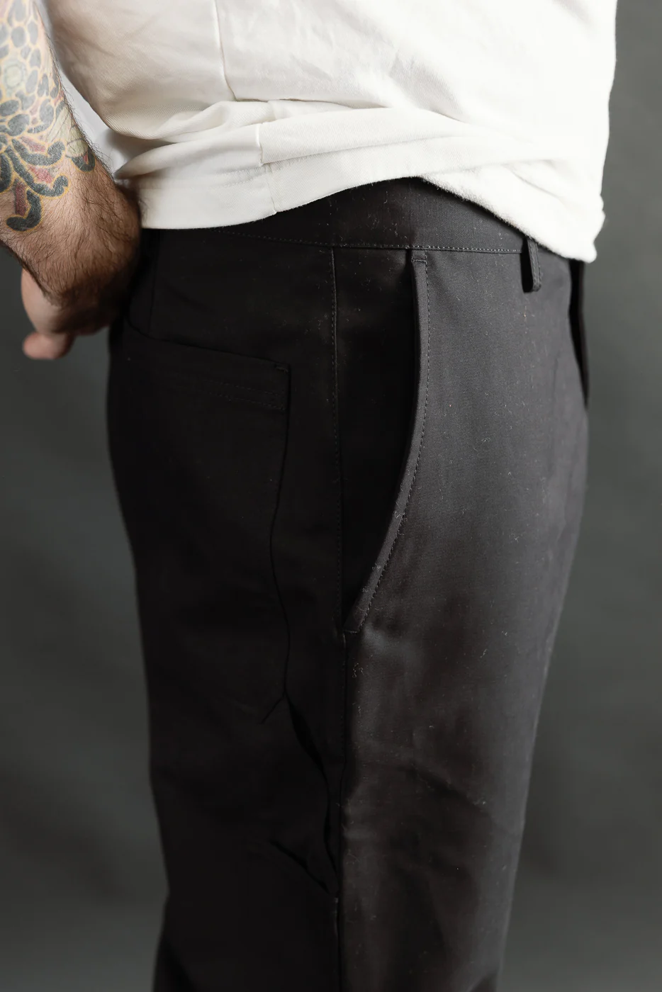M-C-005 - Oakland Chino Nebraska Cotton - Black - Image 17