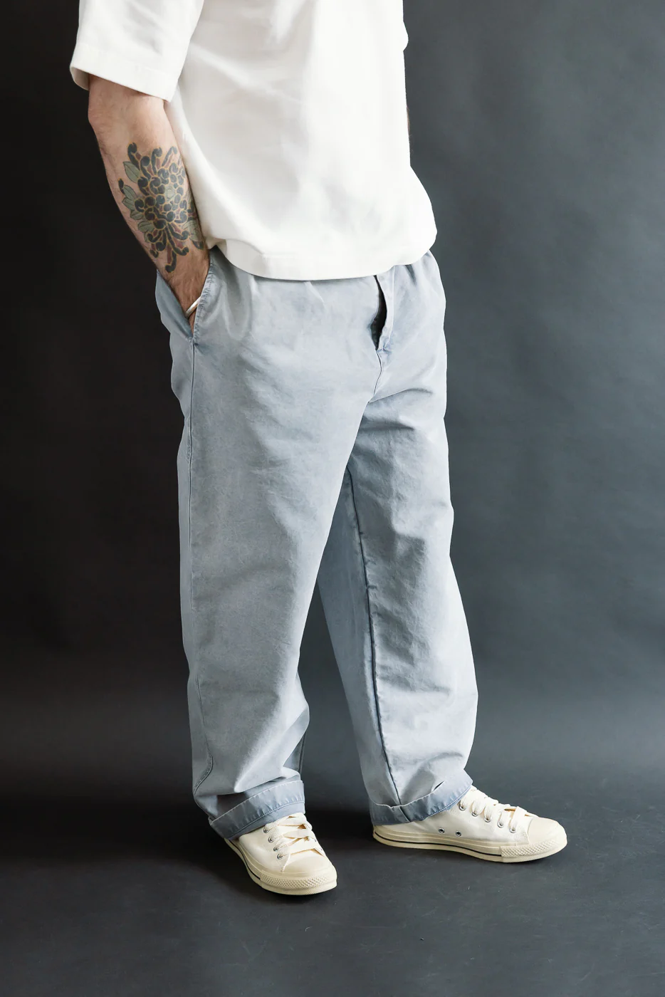 M-C-007 - Officer Chino Nebraska Cotton - Coastal Blue - Image 11
